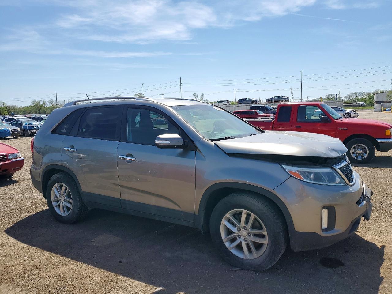 2015 Kia Sorento Lx Gray vin: 5XYKT4A62FG655810