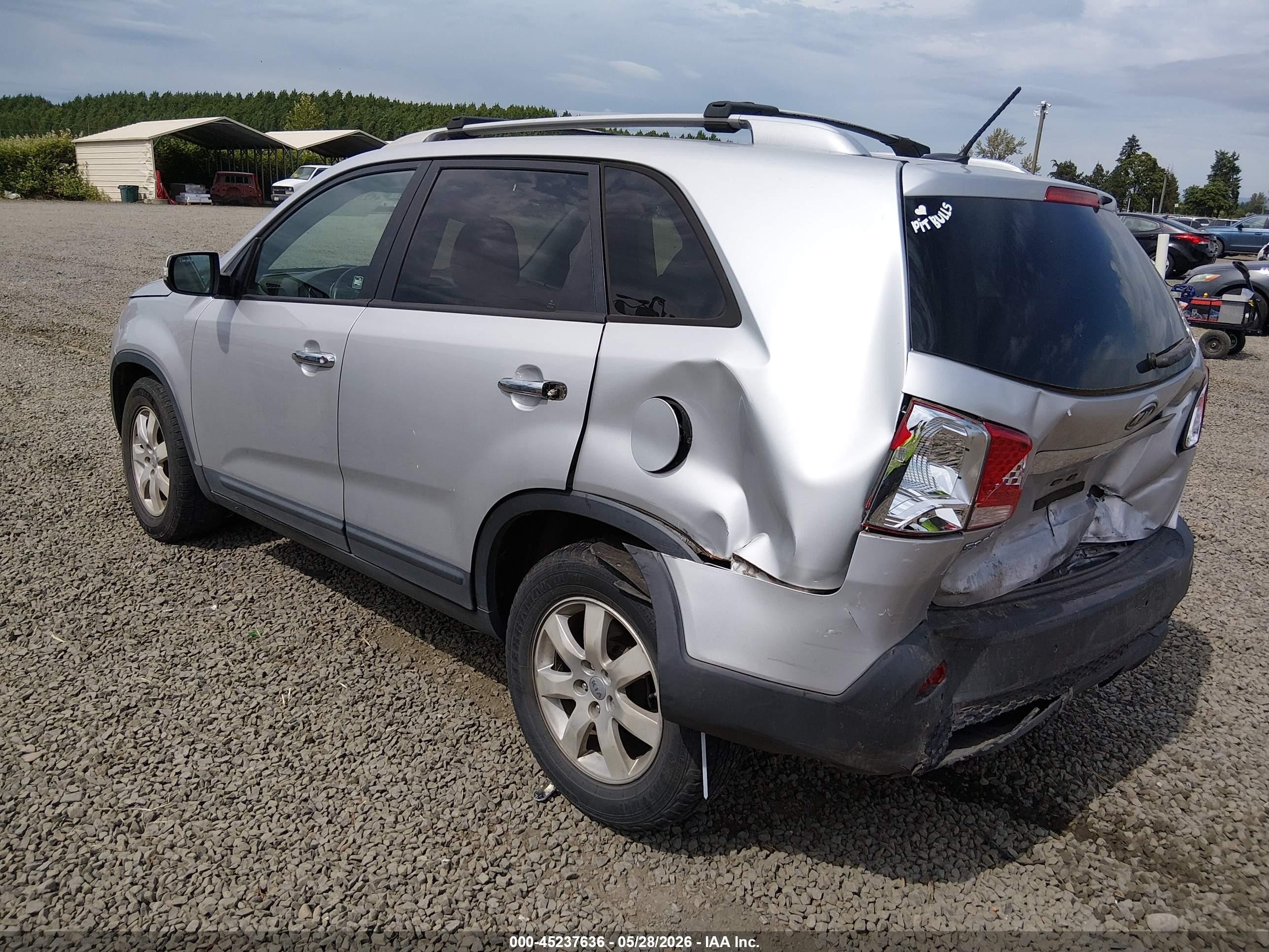 2012 Kia Sorento Lx Silver vin: 5XYKT4A63CG251247
