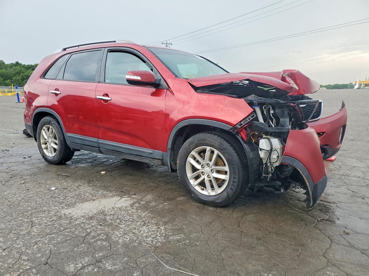 2014 Kia Sorento Lx Red vin: 5XYKT4A63EG460331