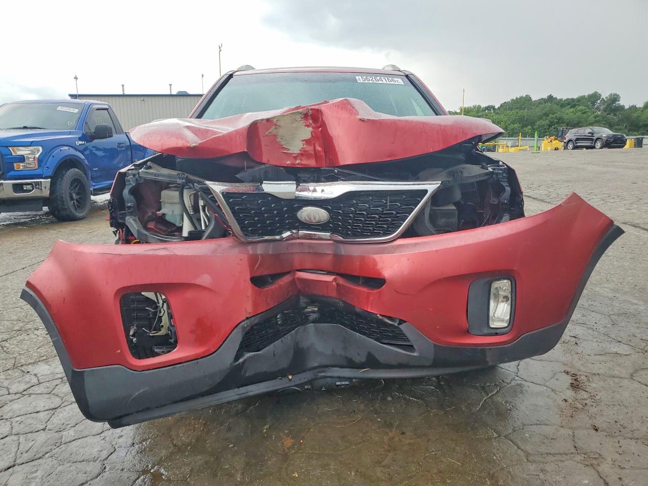2014 Kia Sorento Lx Red vin: 5XYKT4A63EG460331