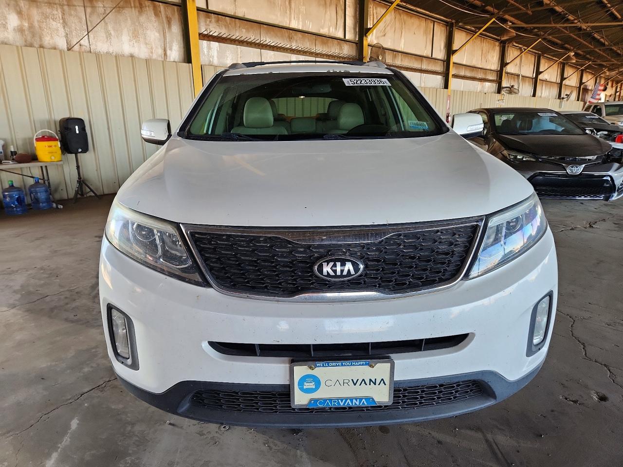 2014 Kia Sorento Lx White vin: 5XYKT4A63EG517739