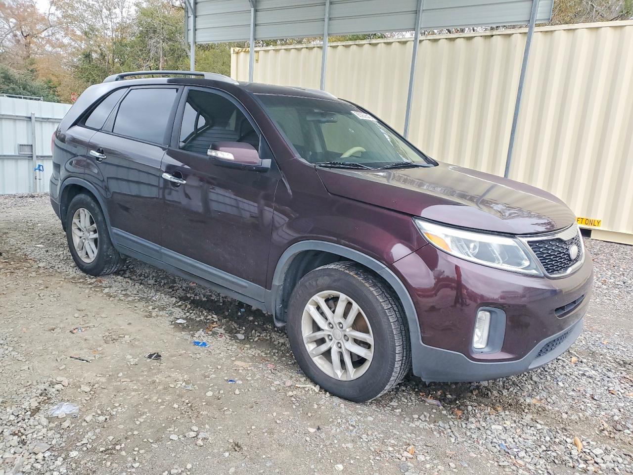 2014 Kia Sorento Lx Burgundy vin: 5XYKT4A63EG528496
