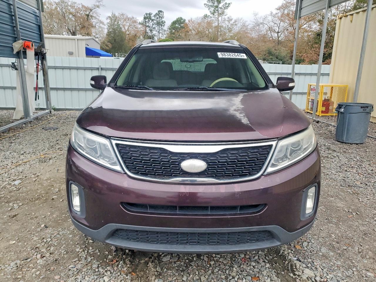 2014 Kia Sorento Lx Burgundy vin: 5XYKT4A63EG528496