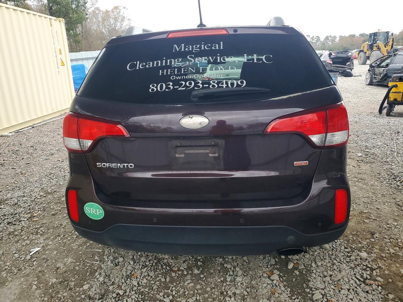 2014 Kia Sorento Lx Burgundy vin: 5XYKT4A63EG528496