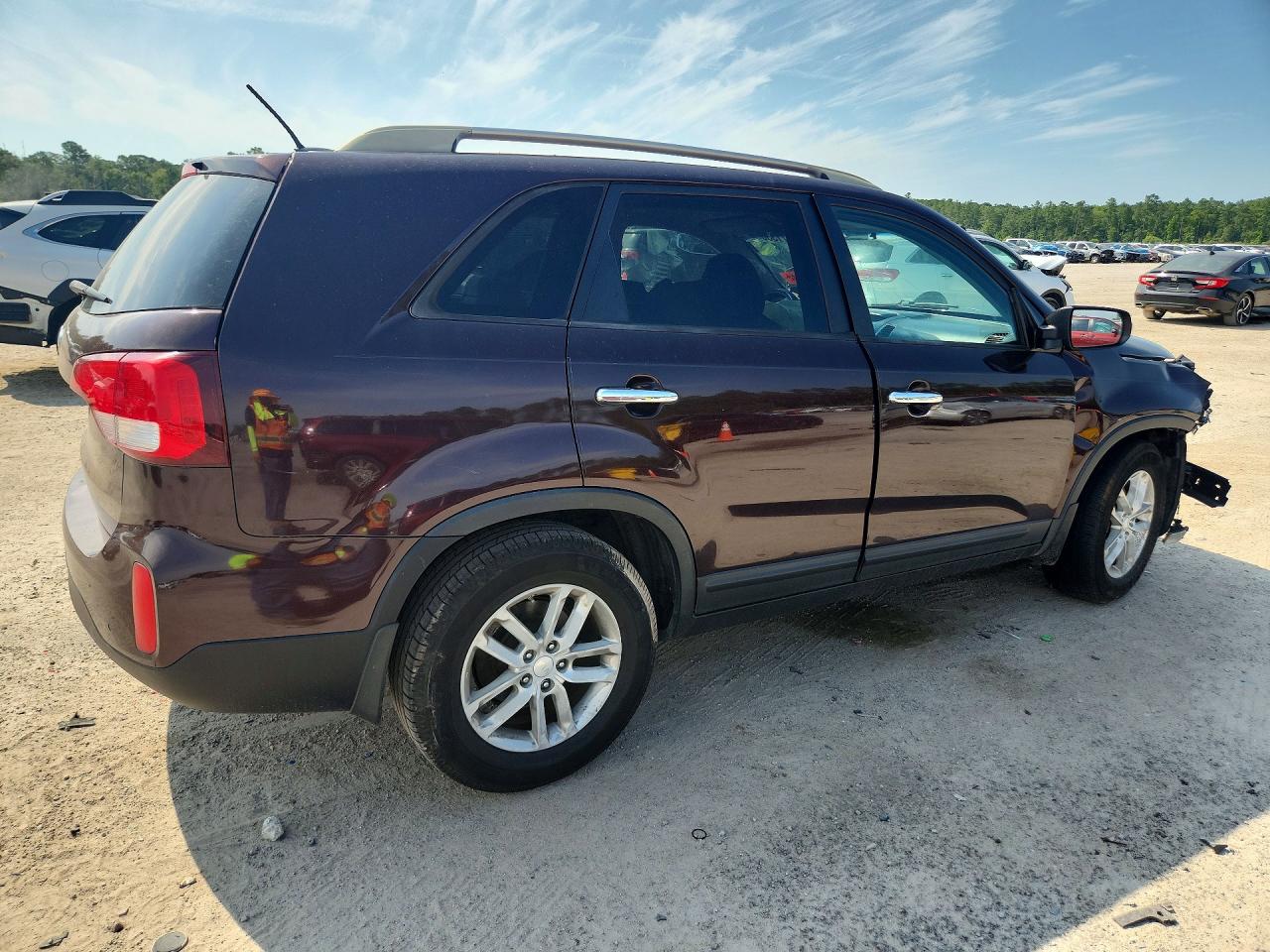 2015 Kia Sorento Lx Burgundy vin: 5XYKT4A63FG578932