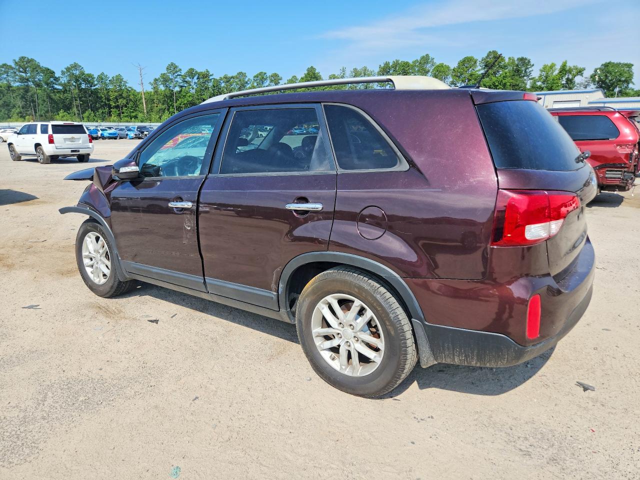 2015 Kia Sorento Lx Burgundy vin: 5XYKT4A63FG578932