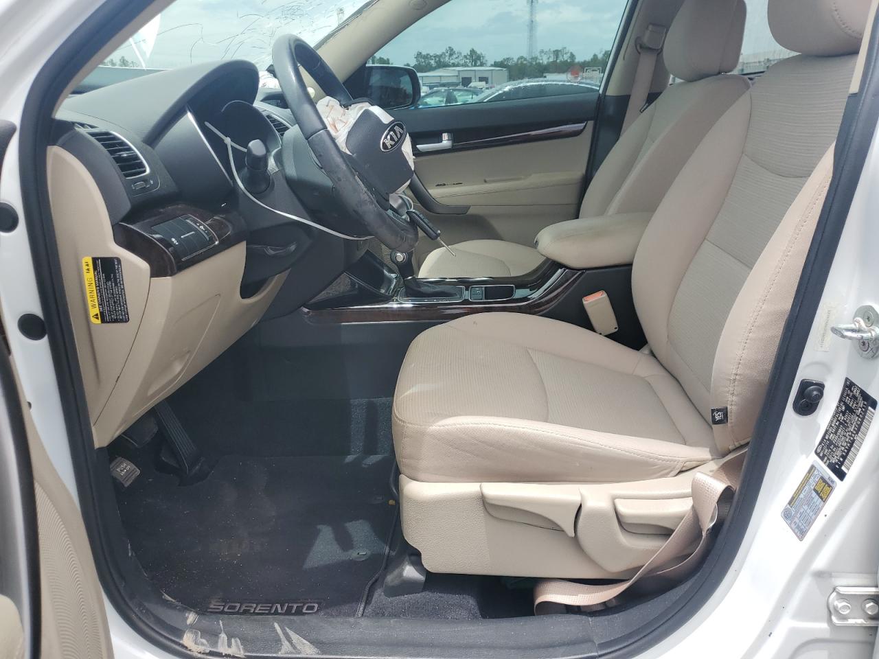 2015 Kia Sorento Lx White vin: 5XYKT4A63FG602419