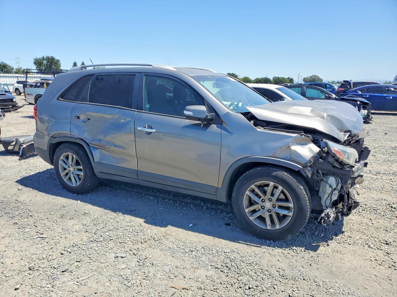 2015 Kia Sorento Lx Gray vin: 5XYKT4A63FG615929