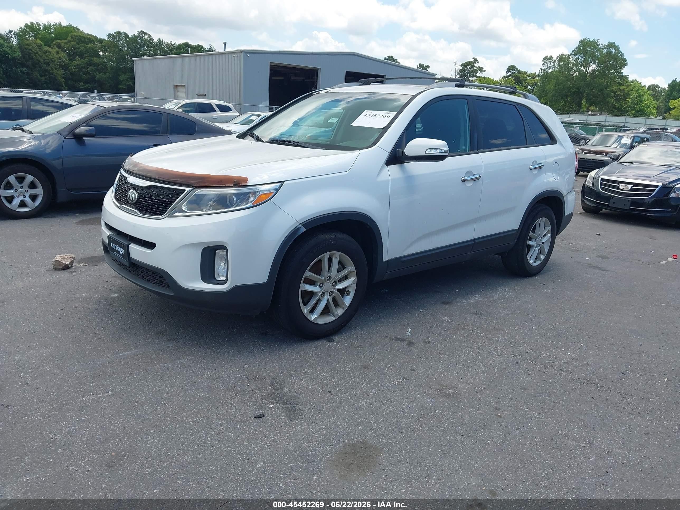 2015 Kia Sorento Lx White vin: 5XYKT4A63FG622945