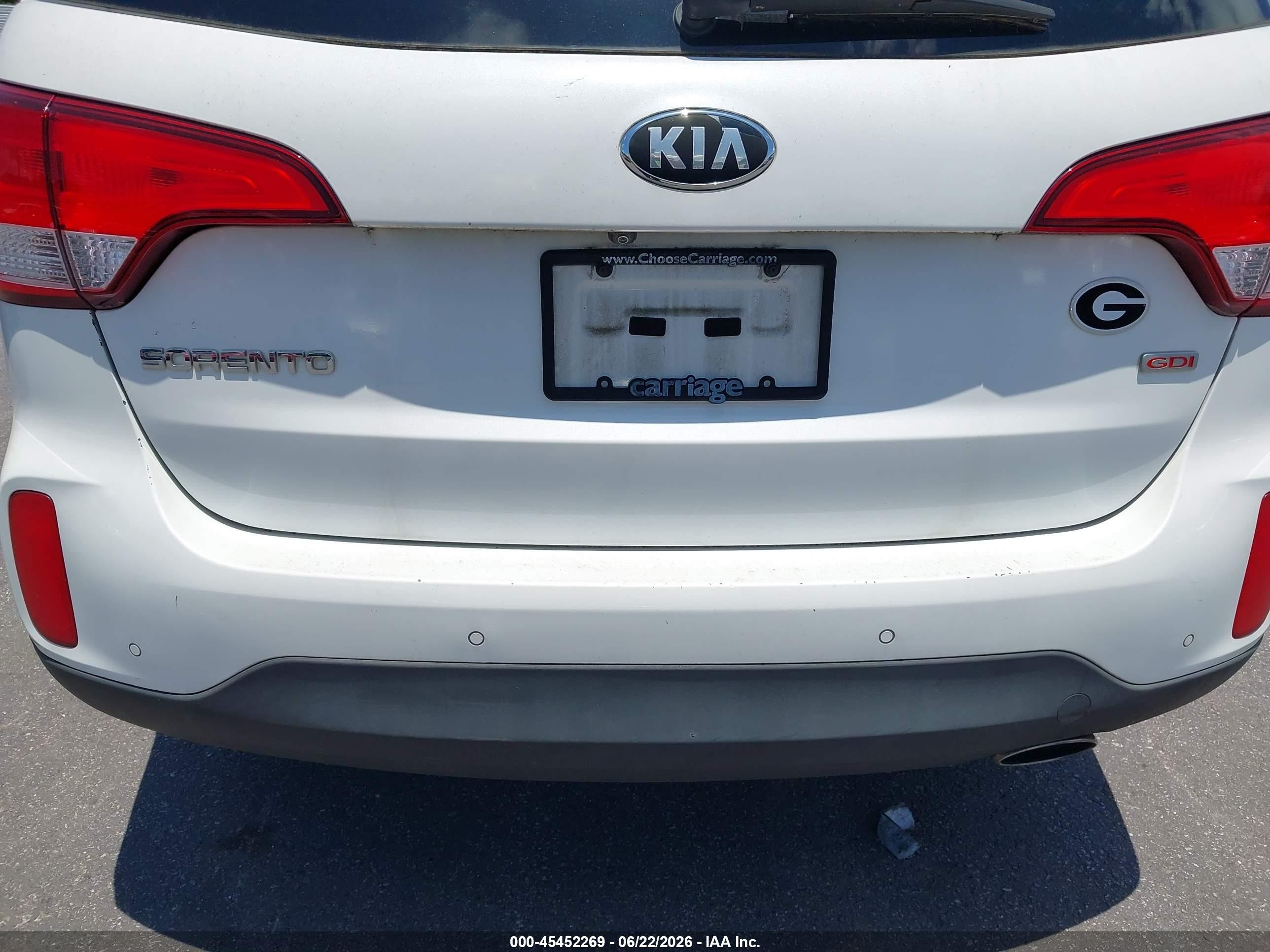 2015 Kia Sorento Lx White vin: 5XYKT4A63FG622945
