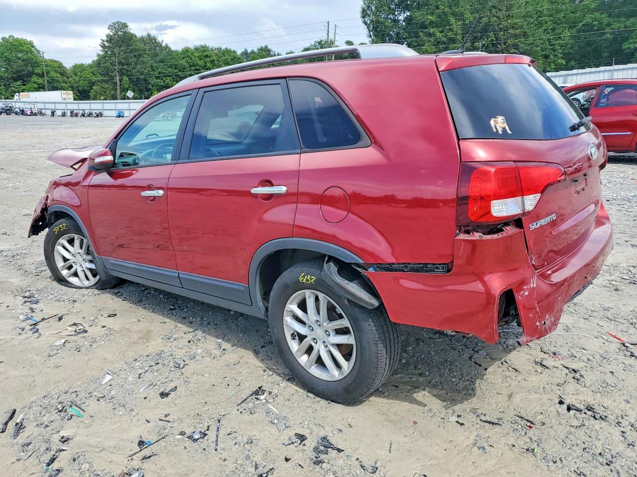 2015 Kia Sorento Lx Burgundy vin: 5XYKT4A63FG638207
