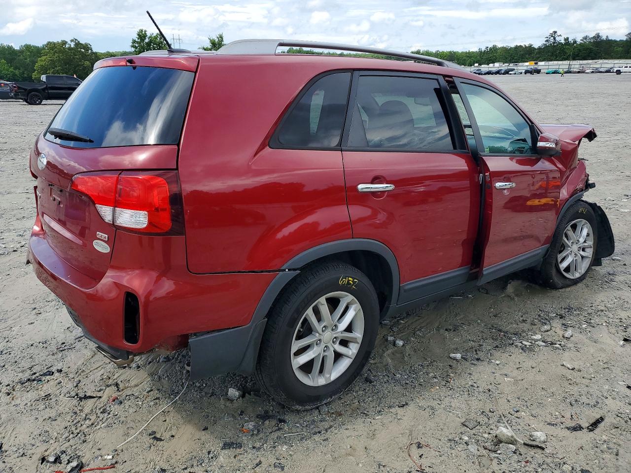 2015 Kia Sorento Lx Burgundy vin: 5XYKT4A63FG638207