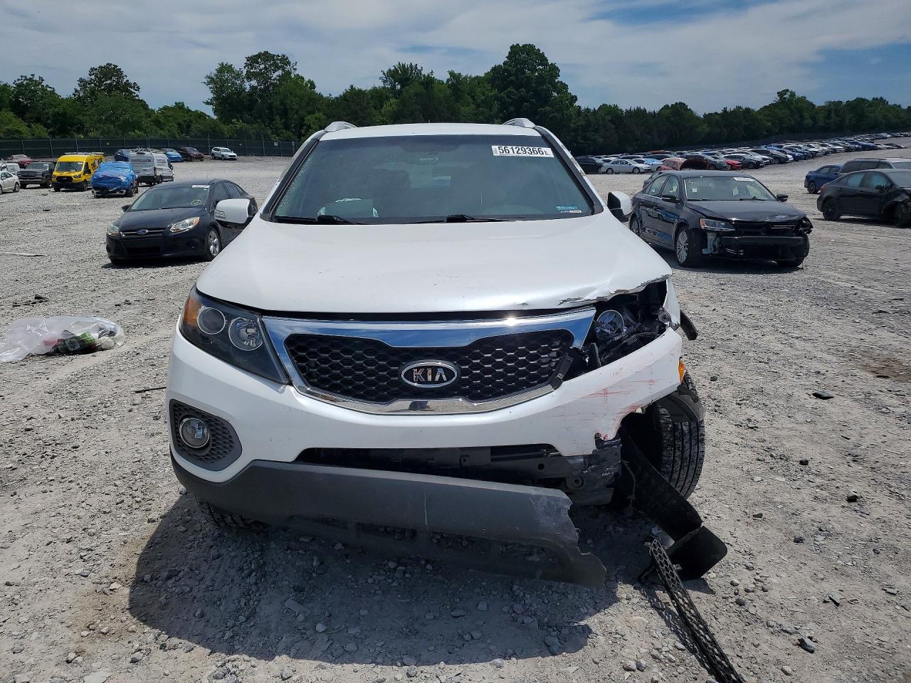 2013 Kia Sorento Lx White vin: 5XYKT4A64DG393351