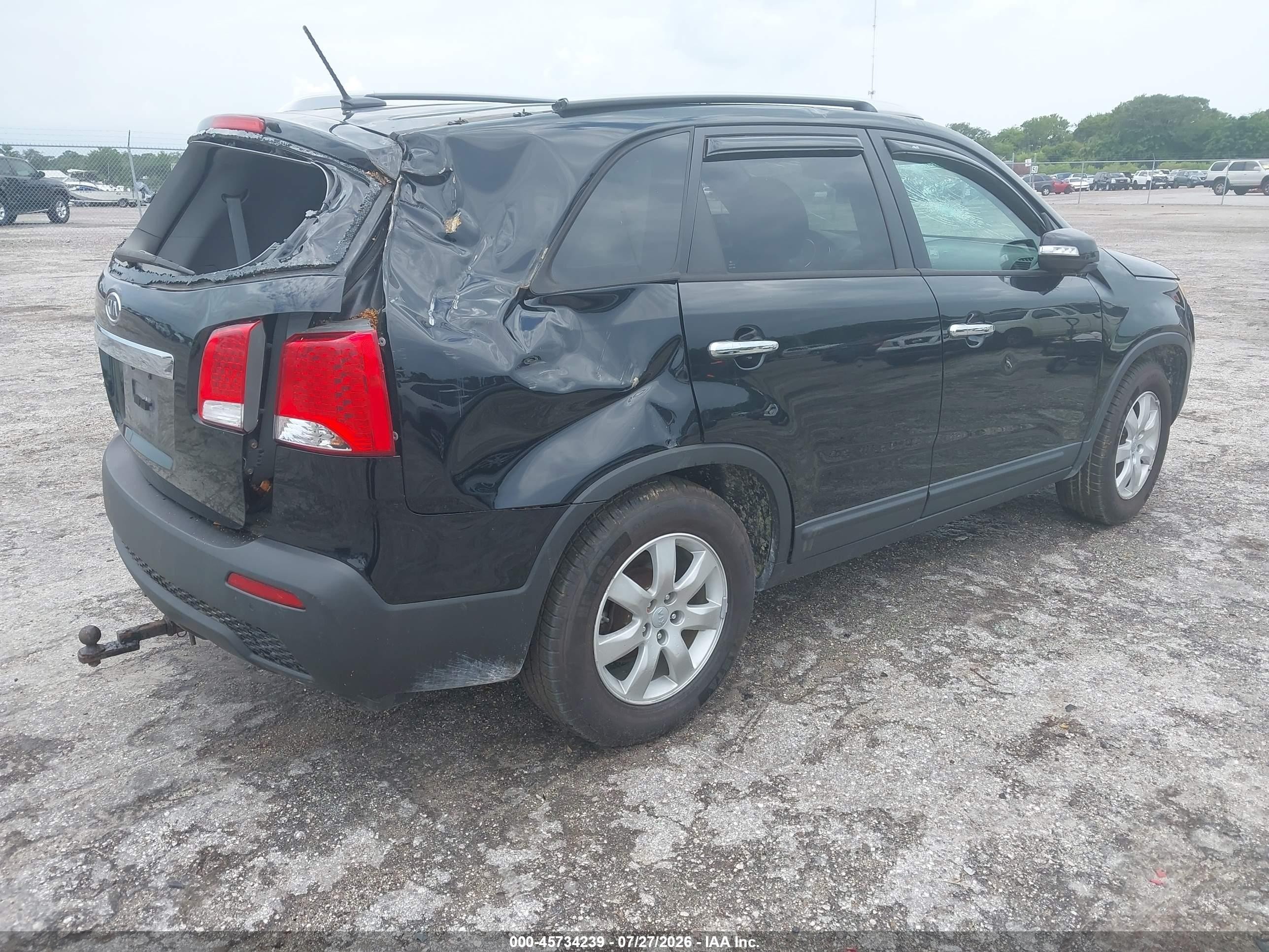 2012 Kia Sorento Lx Черный vin: 5XYKT4A65CG233252