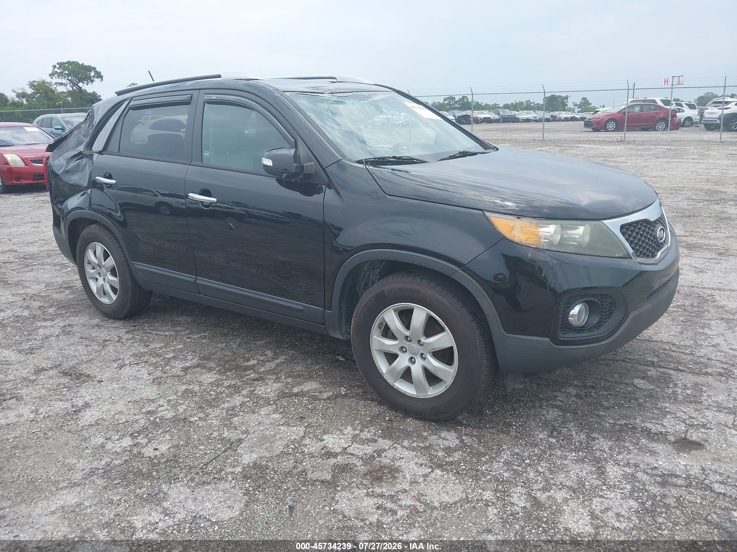 2012 Kia Sorento Lx Black vin: 5XYKT4A65CG233252
