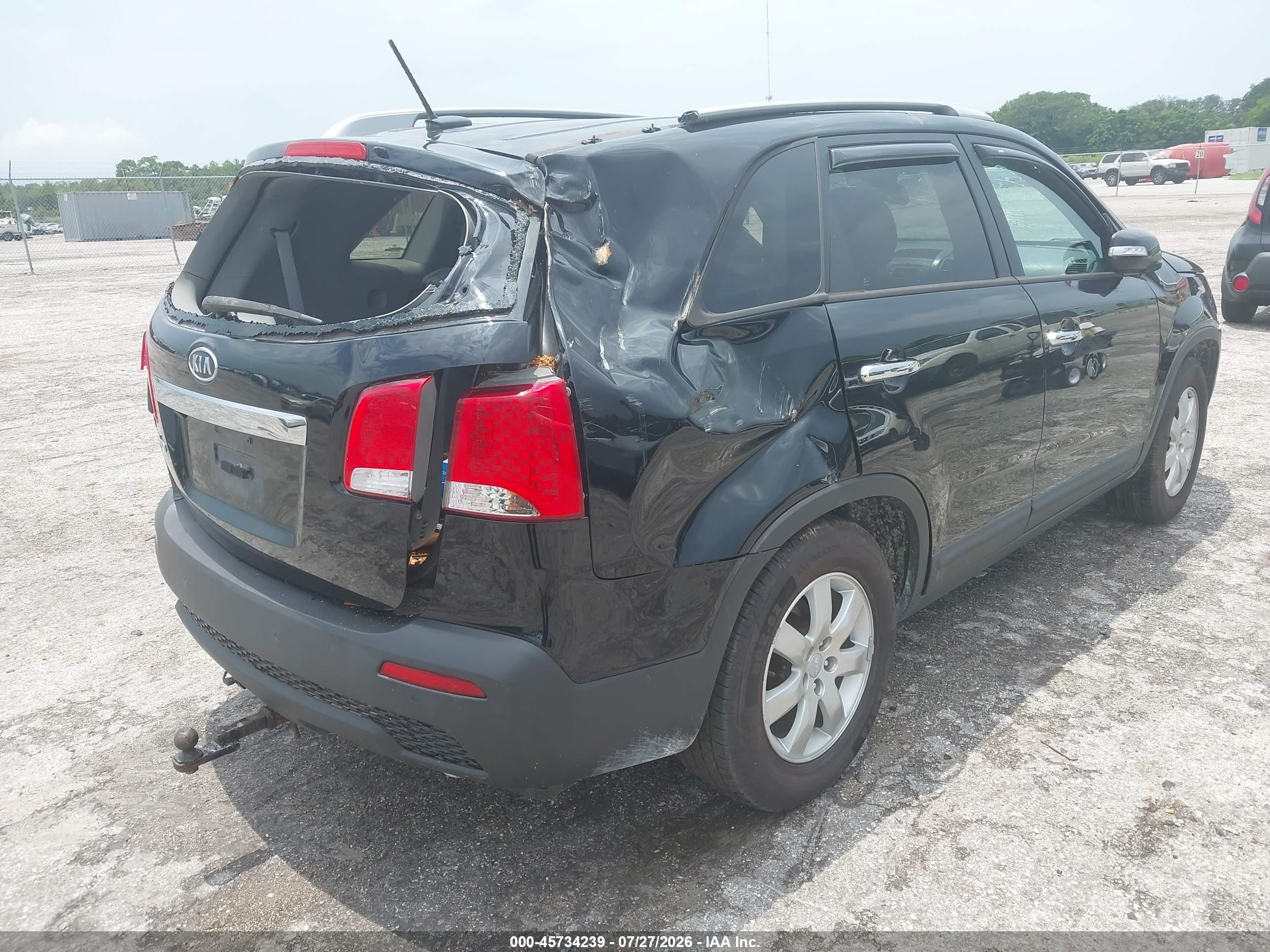 2012 Kia Sorento Lx Черный vin: 5XYKT4A65CG233252