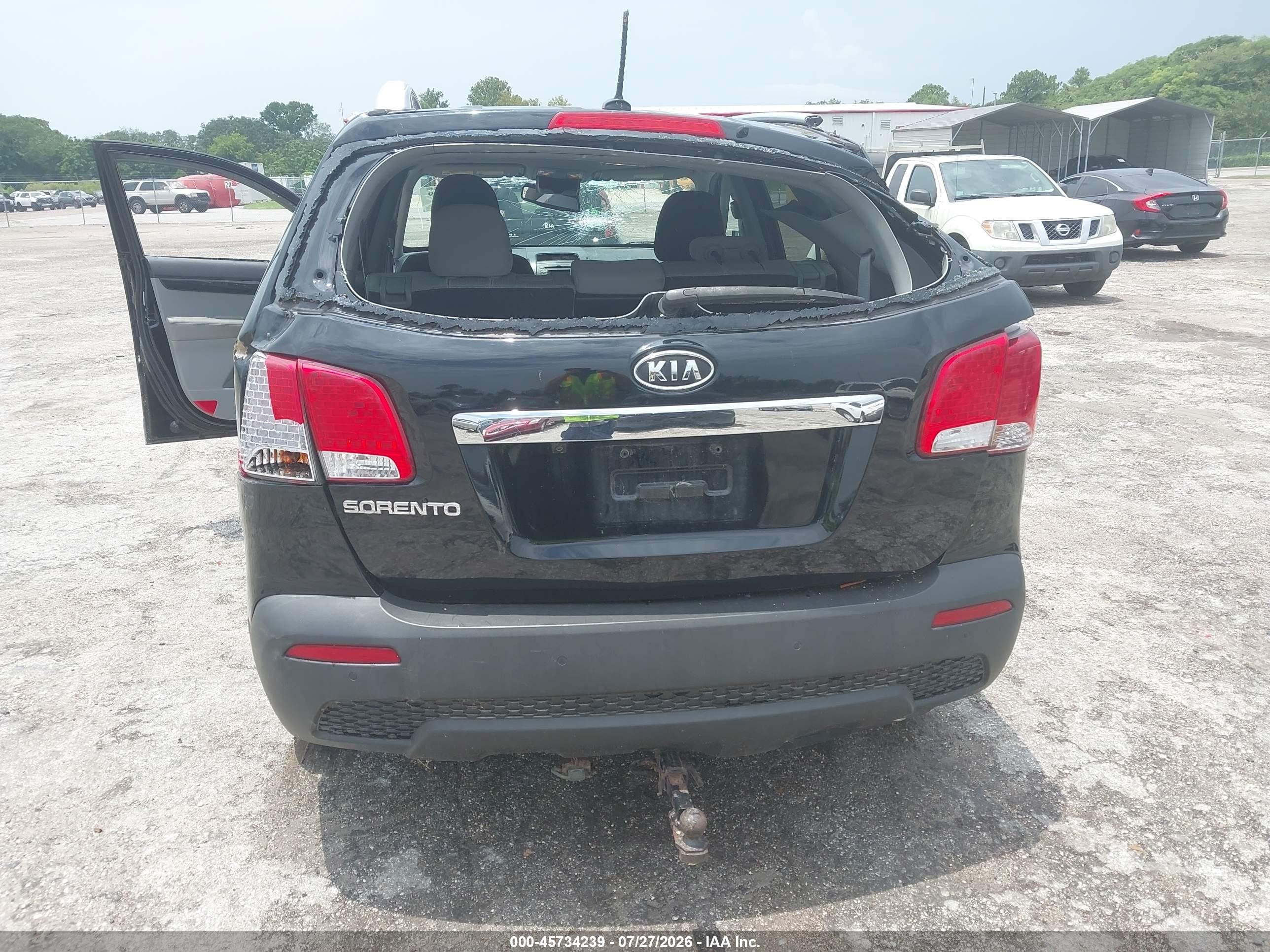 2012 Kia Sorento Lx Черный vin: 5XYKT4A65CG233252