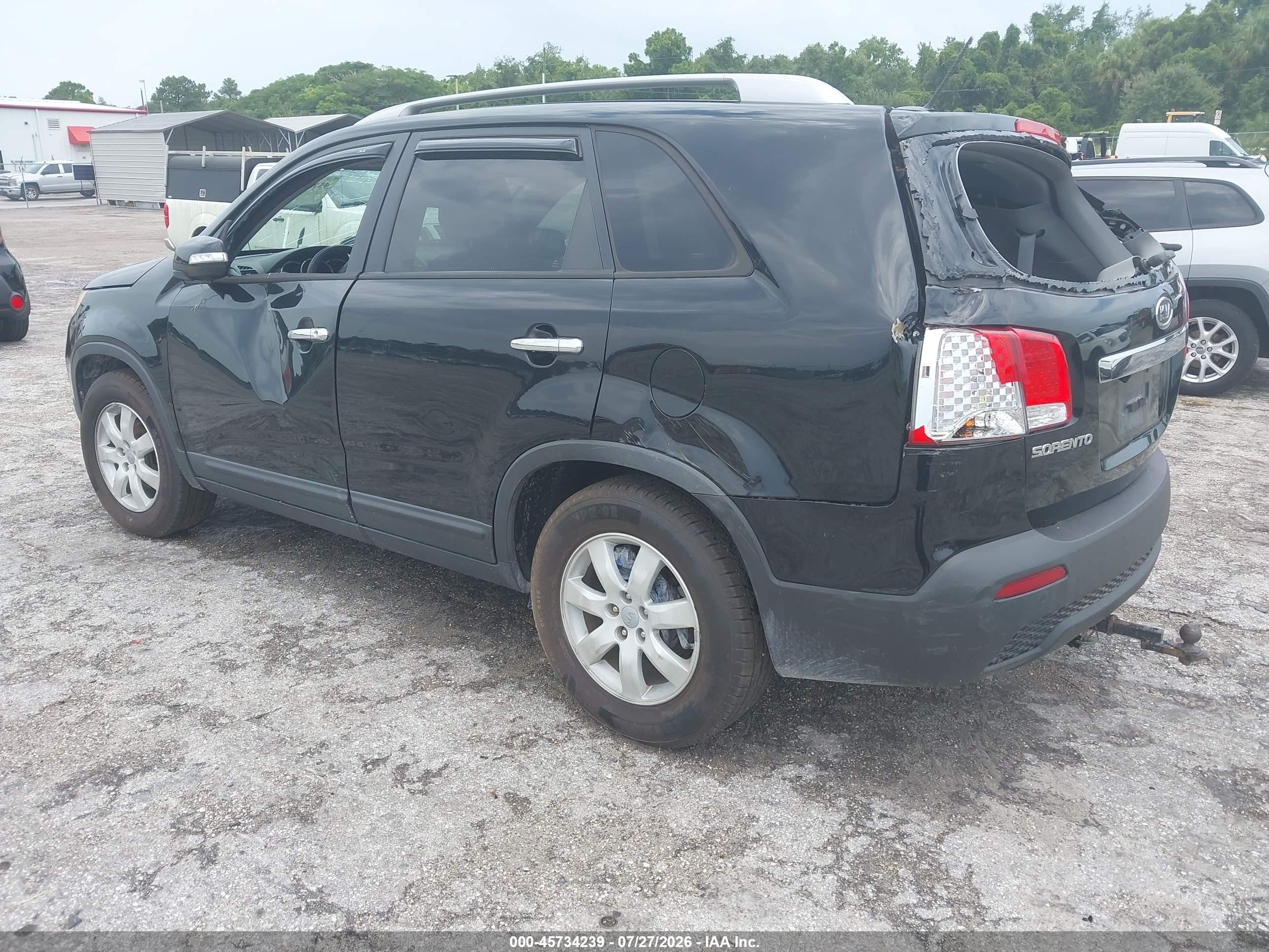 2012 Kia Sorento Lx Черный vin: 5XYKT4A65CG233252