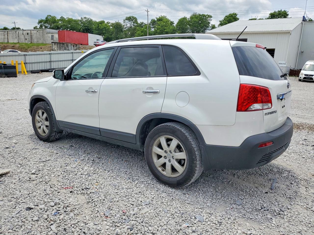 2012 Kia Sorento Lx White vin: 5XYKT4A65CG242498