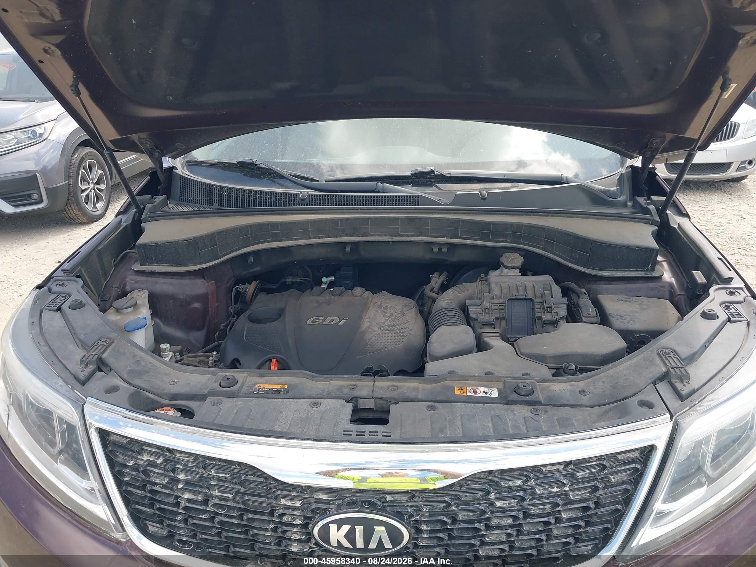 2015 Kia Sorento Lx Темно-бордовый vin: 5XYKT4A65FG598325