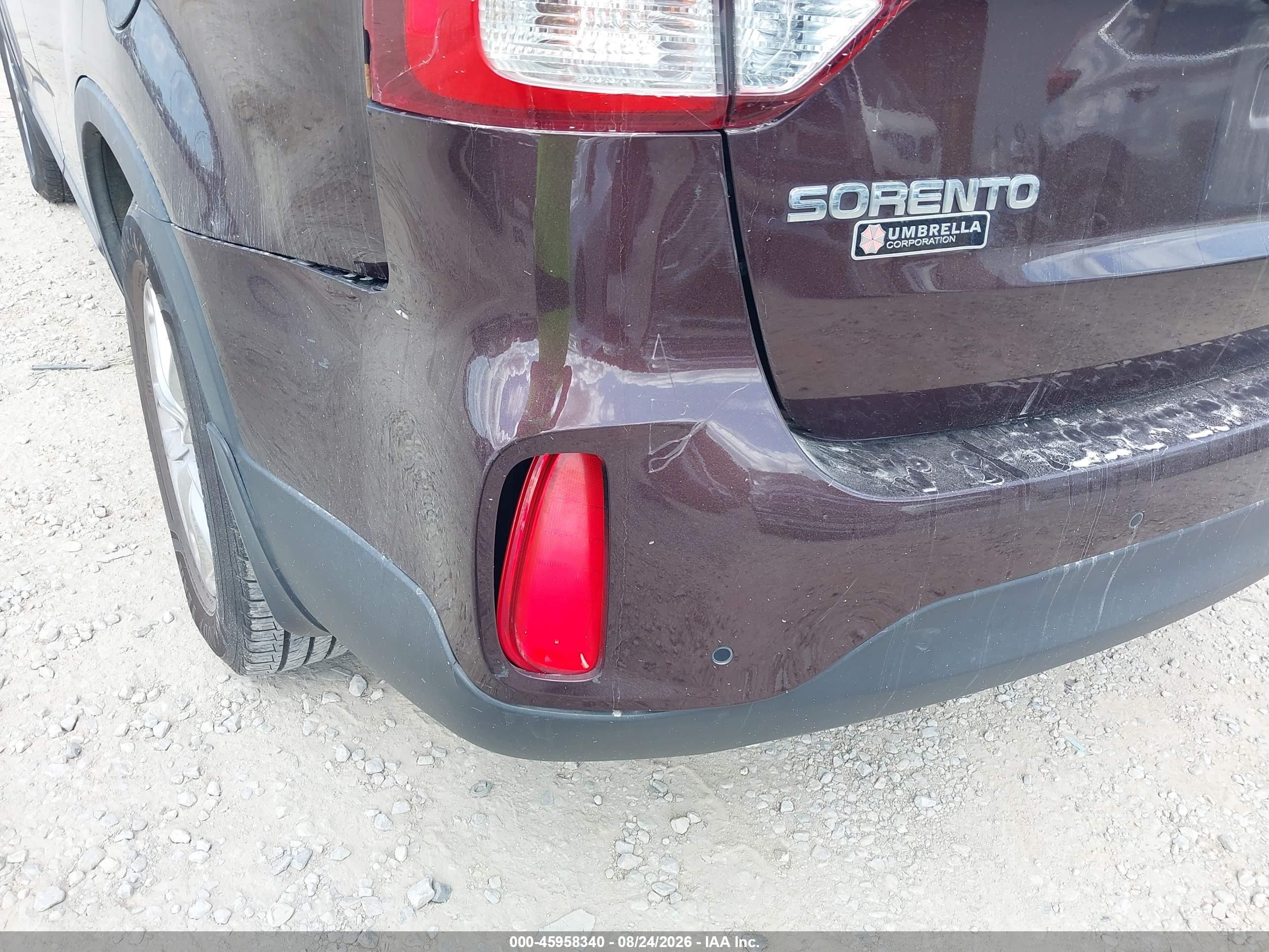 2015 Kia Sorento Lx Темно-бордовый vin: 5XYKT4A65FG598325