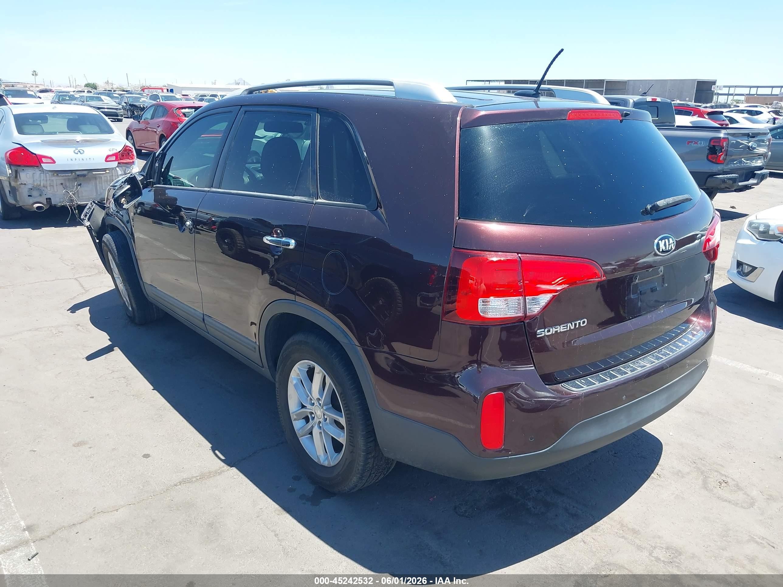 2015 Kia Sorento Lx Maroon vin: 5XYKT4A65FG635891