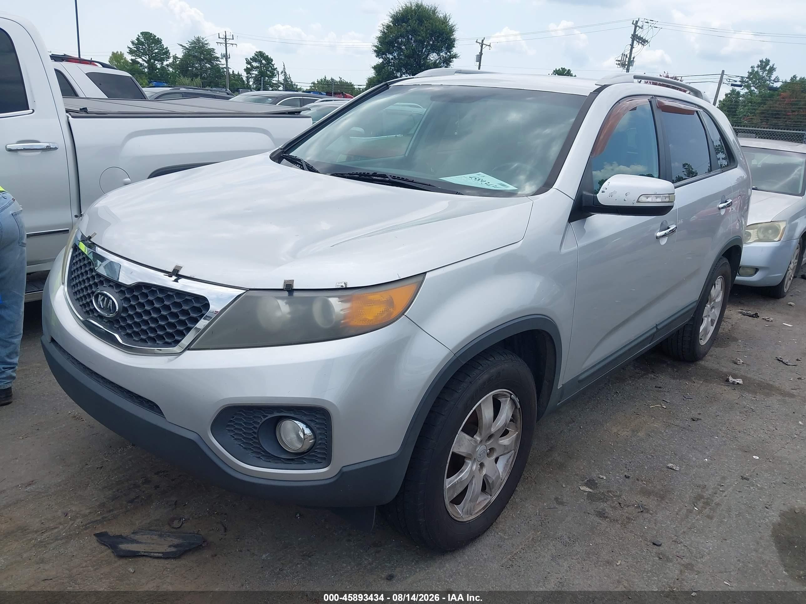 2012 Kia Sorento Lx Silver vin: 5XYKT4A66CG189892