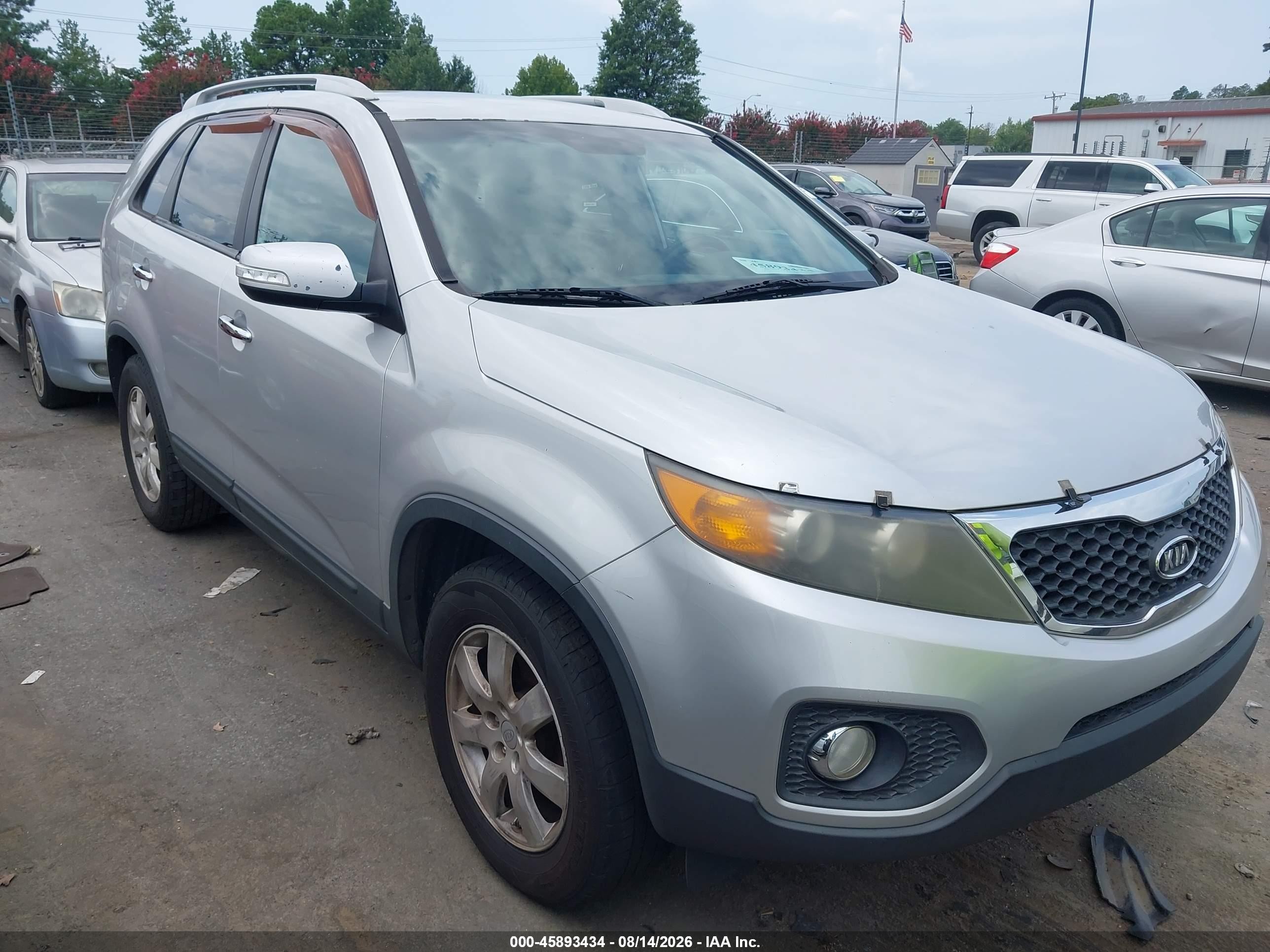 2012 Kia Sorento Lx Silver vin: 5XYKT4A66CG189892