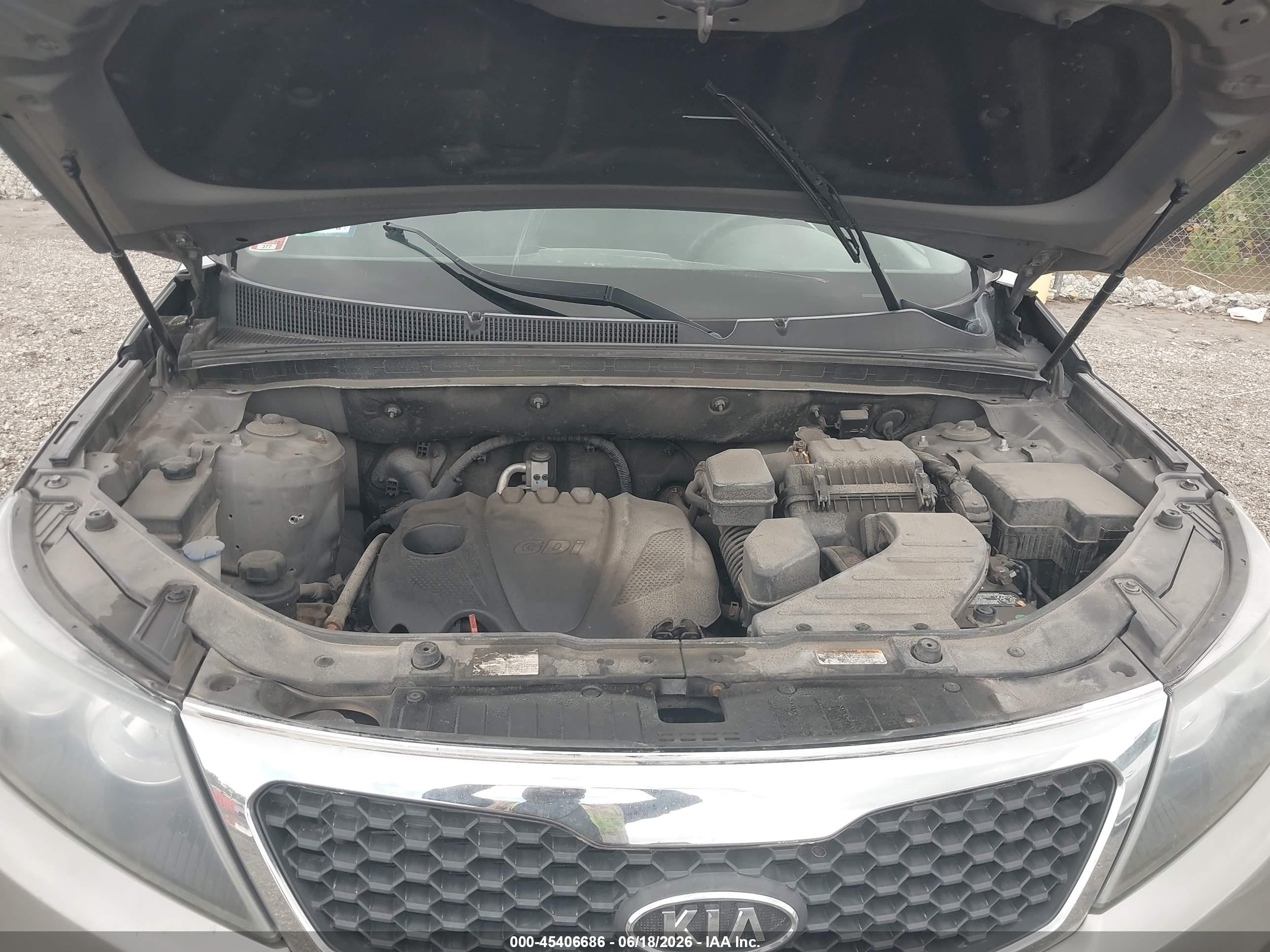 2013 Kia Sorento Lx Silver vin: 5XYKT4A66DG313144
