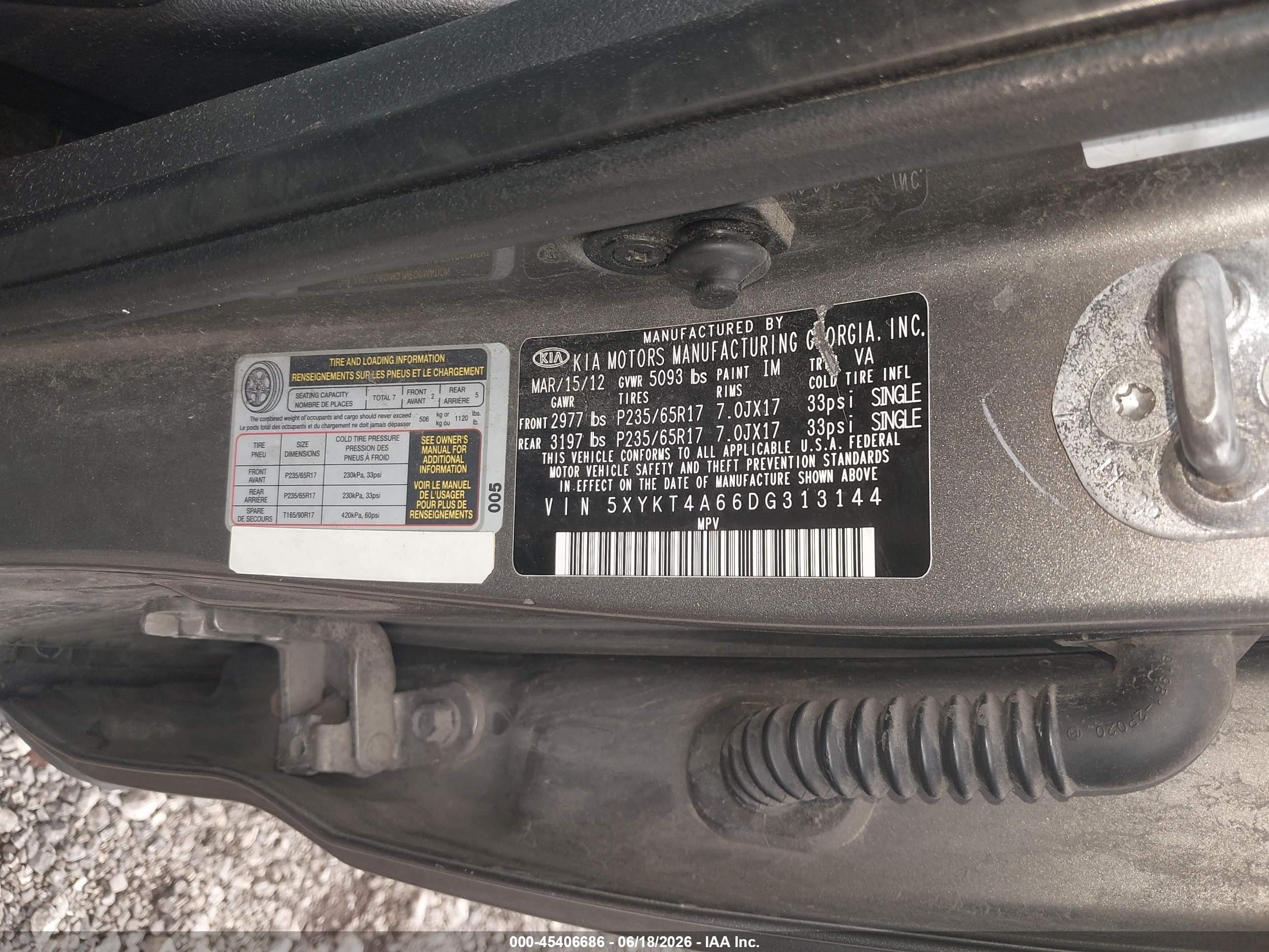 2013 Kia Sorento Lx Silver vin: 5XYKT4A66DG313144