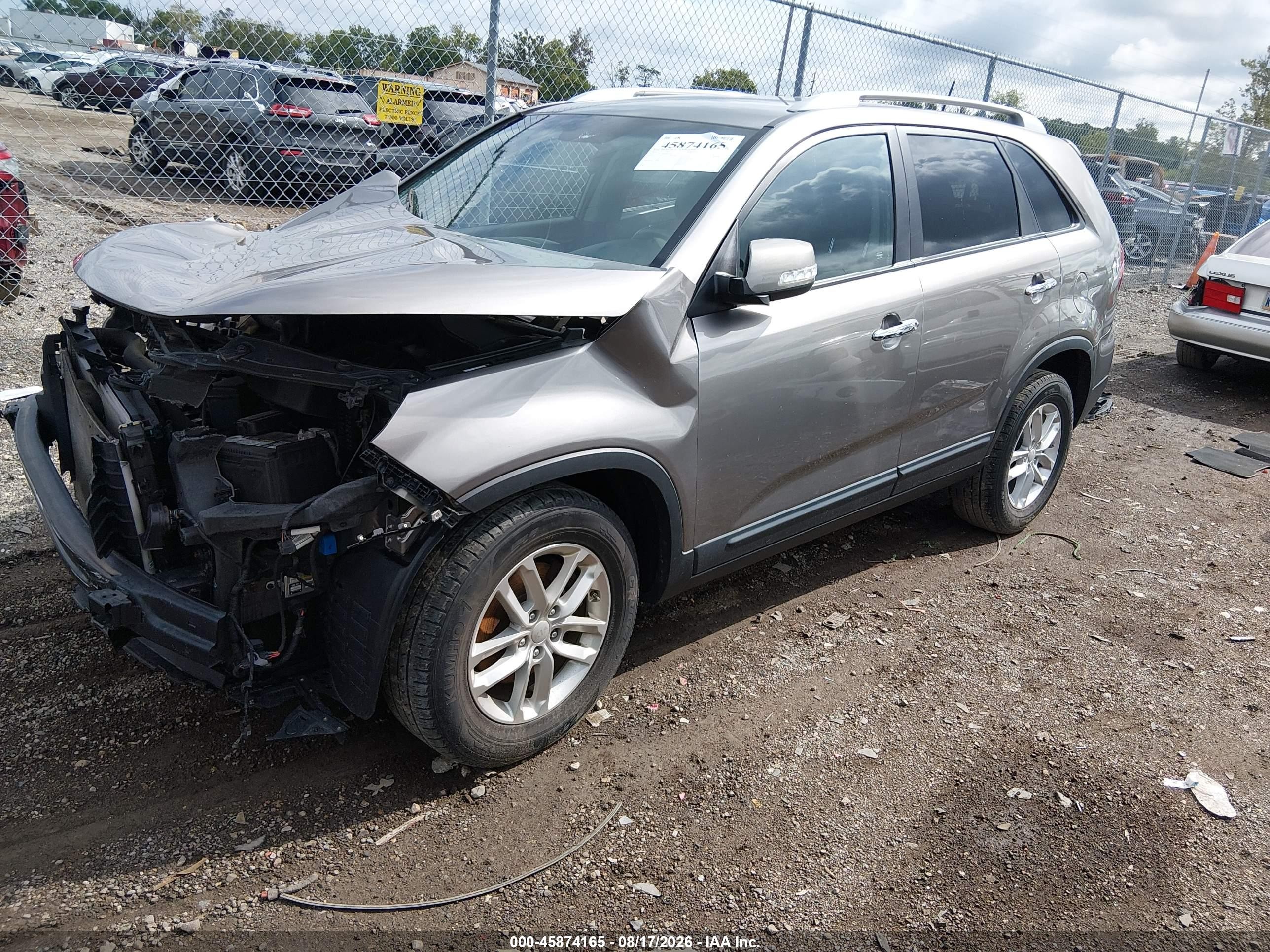 2014 Kia Sorento Lx Beige vin: 5XYKT4A66EG462381