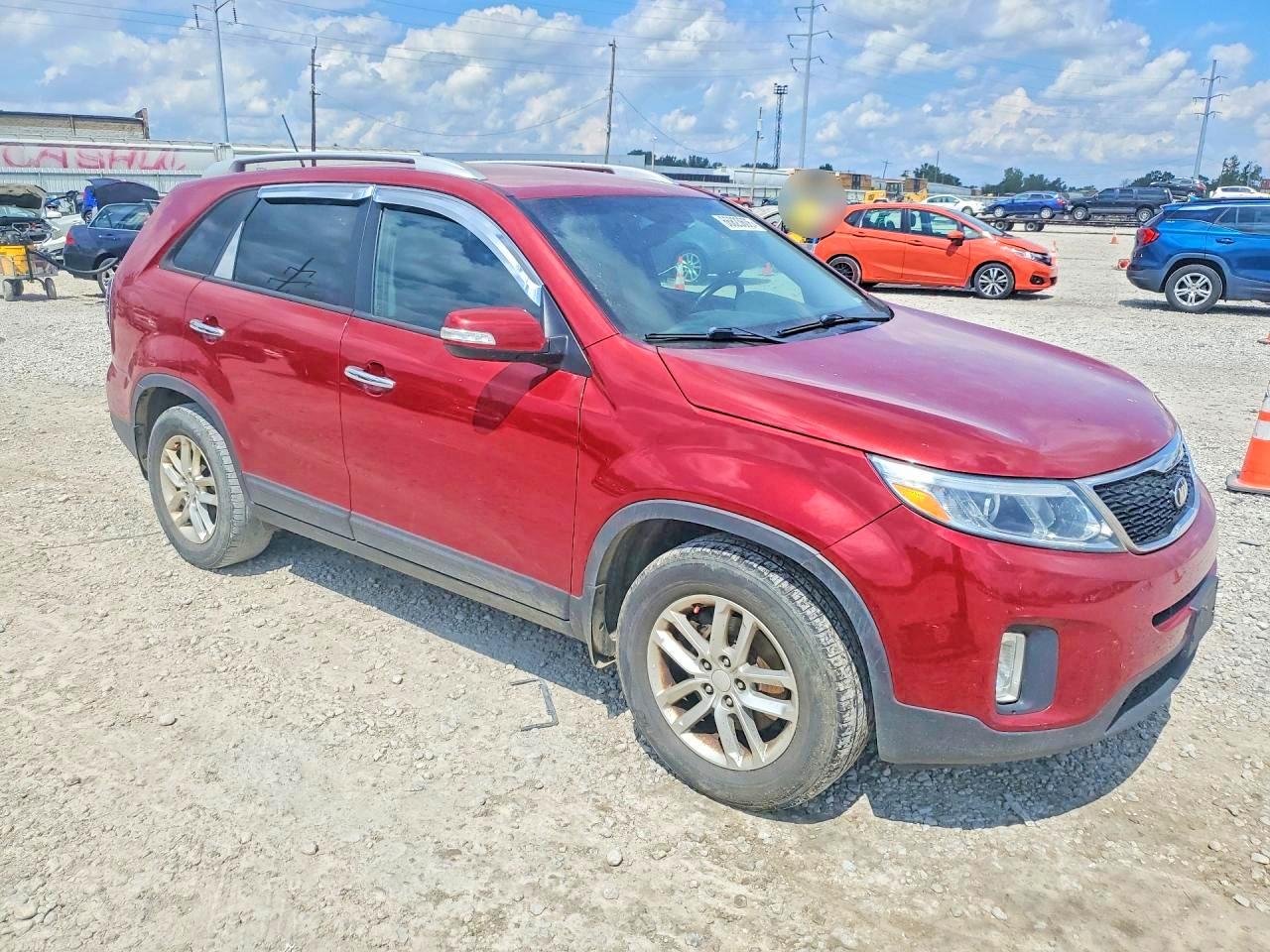 2014 Kia Sorento Lx Бордовый vin: 5XYKT4A66EG502717