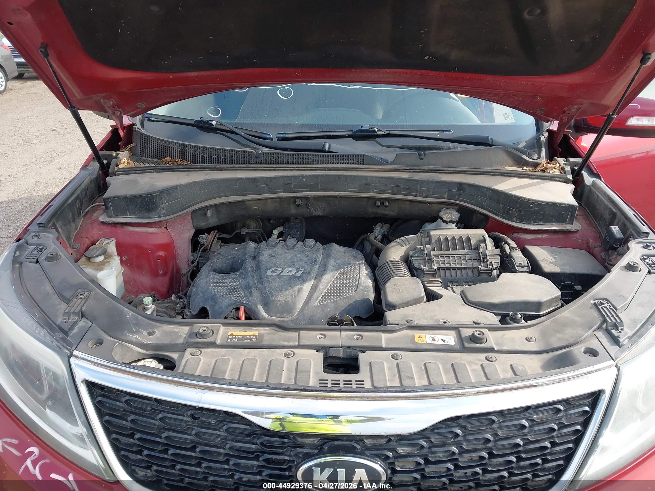 2014 Kia Sorento Lx Red vin: 5XYKT4A66EG511725
