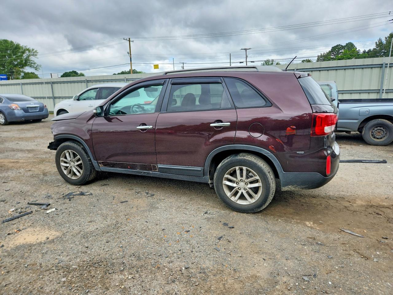 2015 Kia Sorento Lx Burgundy vin: 5XYKT4A66FG627685