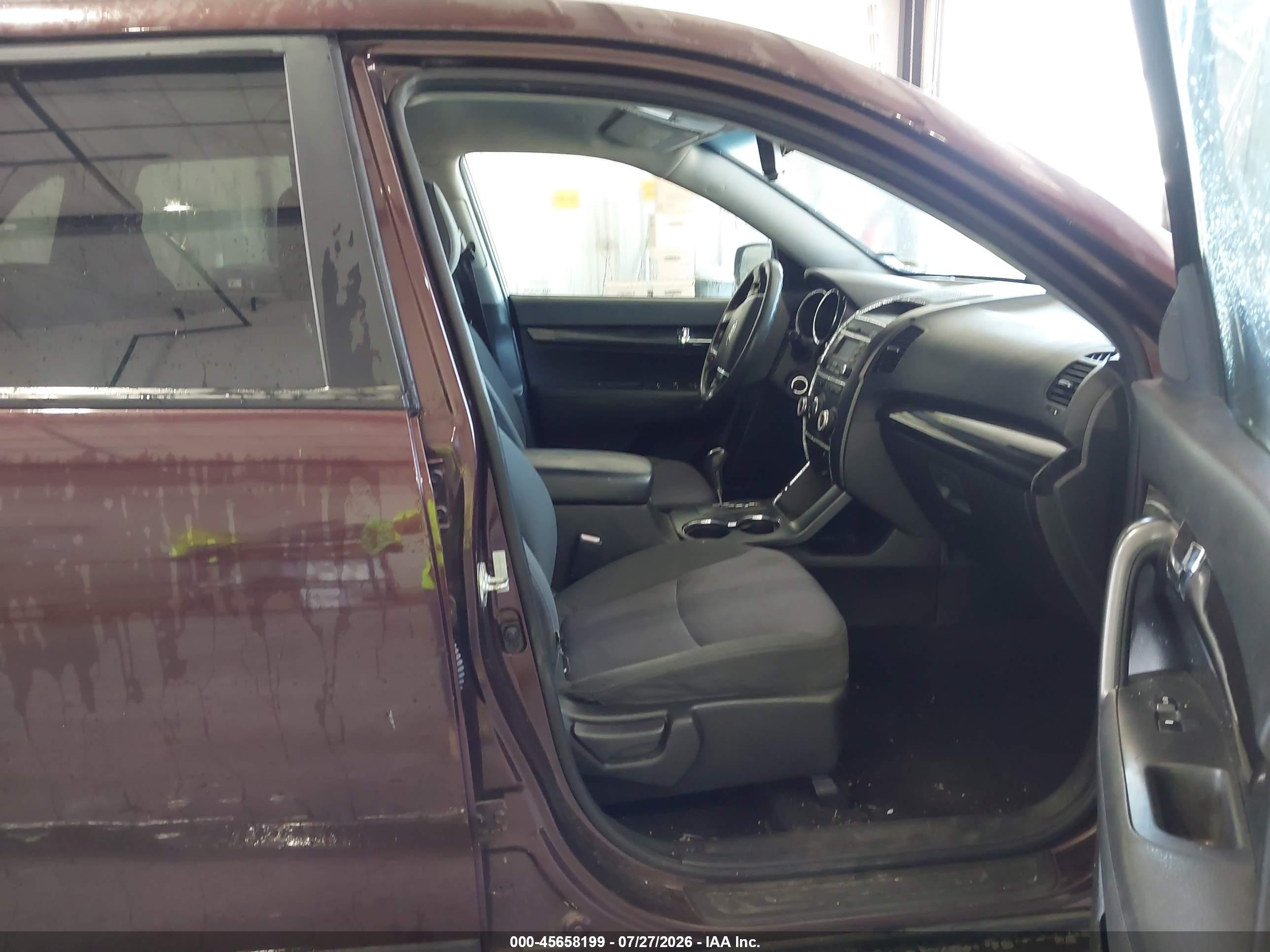 2012 Kia Sorento Lx Burgundy vin: 5XYKT4A67CG218266