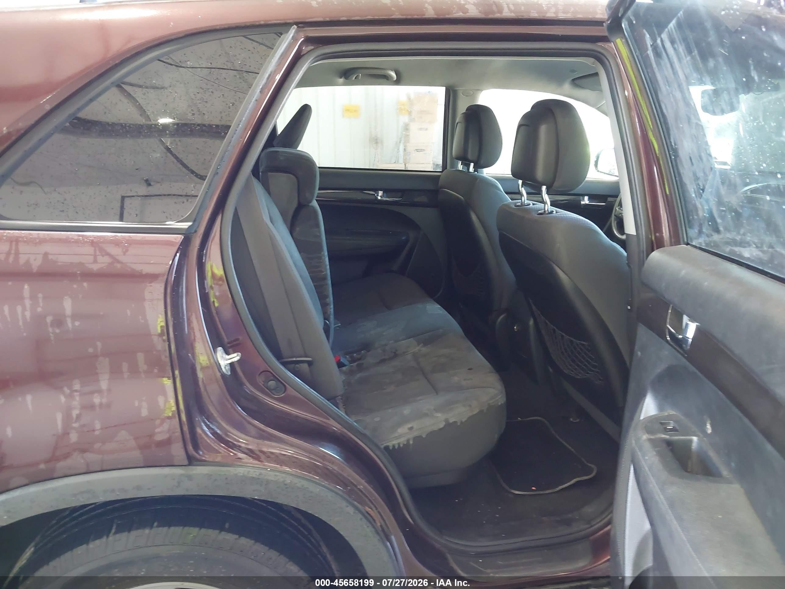 2012 Kia Sorento Lx Burgundy vin: 5XYKT4A67CG218266