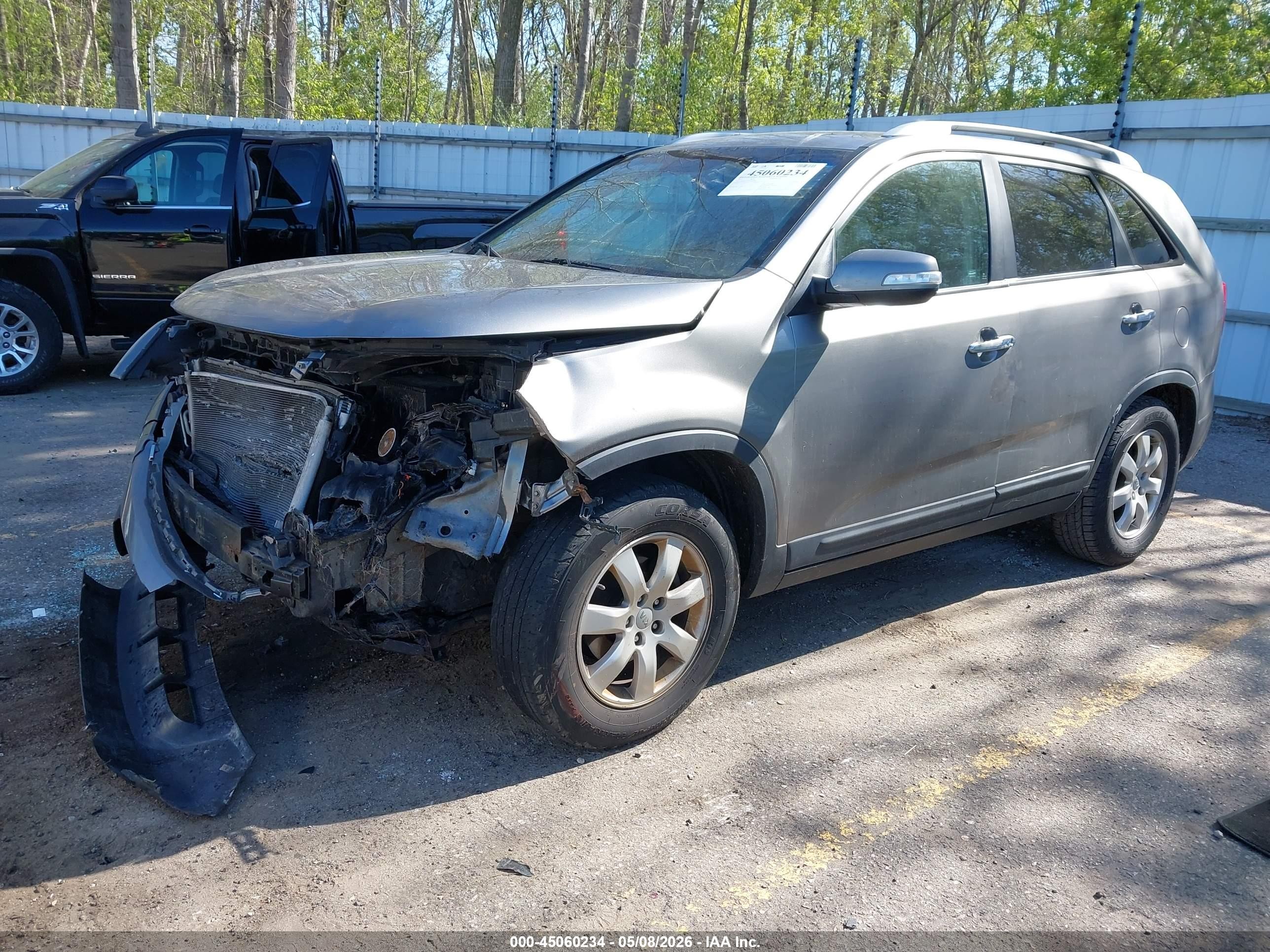 2012 Kia Sorento Lx Gray vin: 5XYKT4A67CG239800