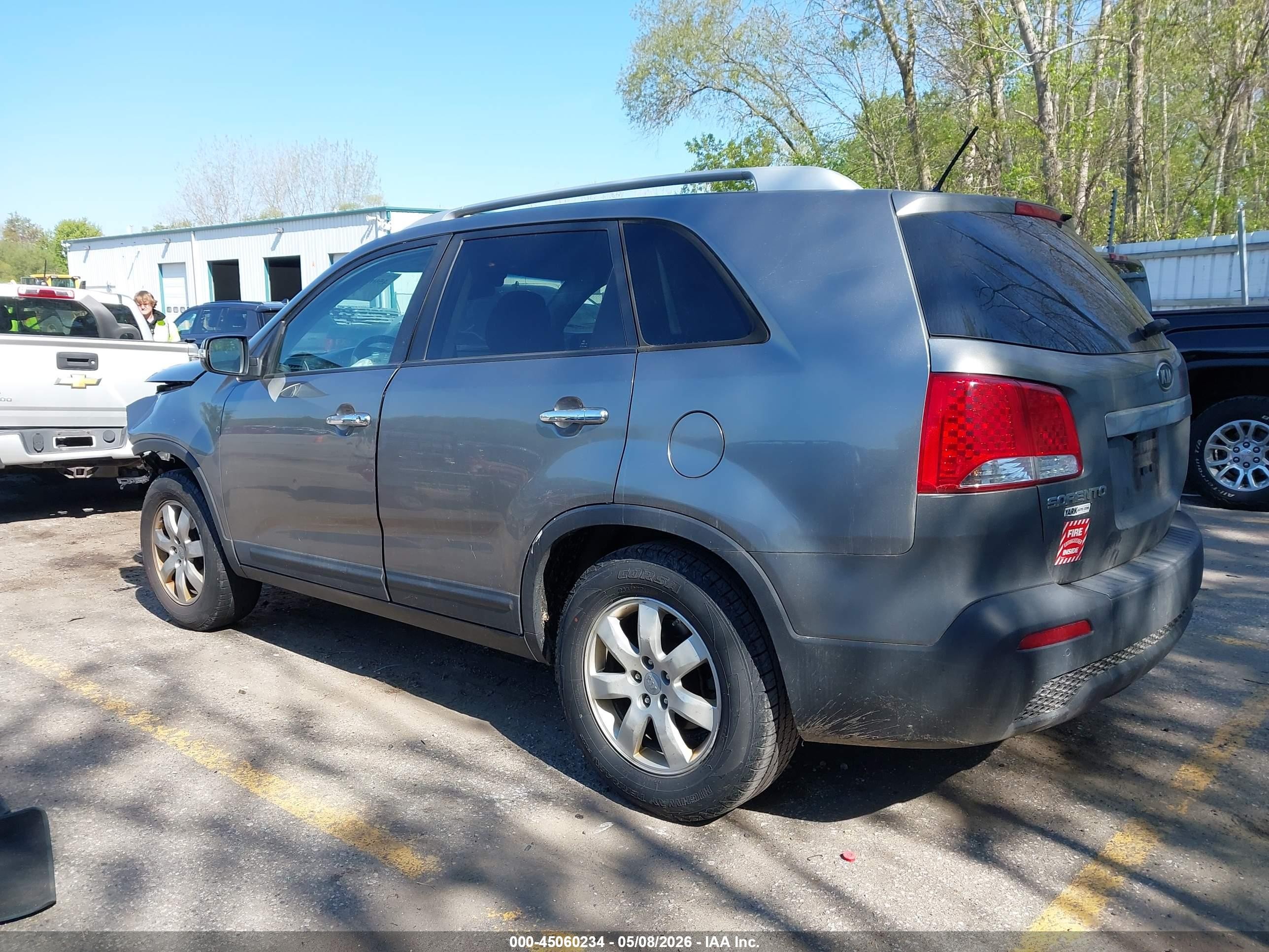 2012 Kia Sorento Lx Gray vin: 5XYKT4A67CG239800