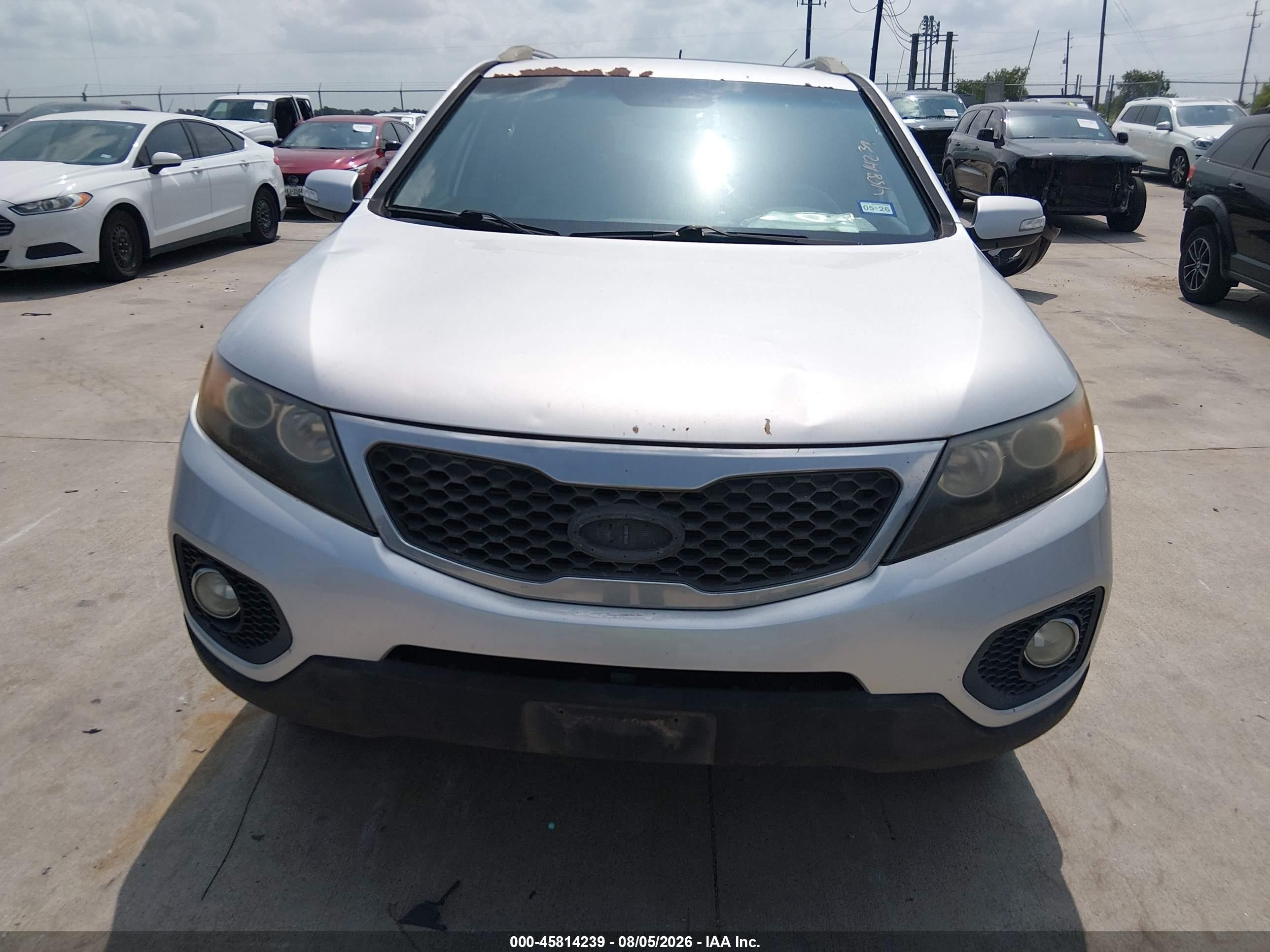 2013 Kia Sorento Lx Silver vin: 5XYKT4A67DG331863