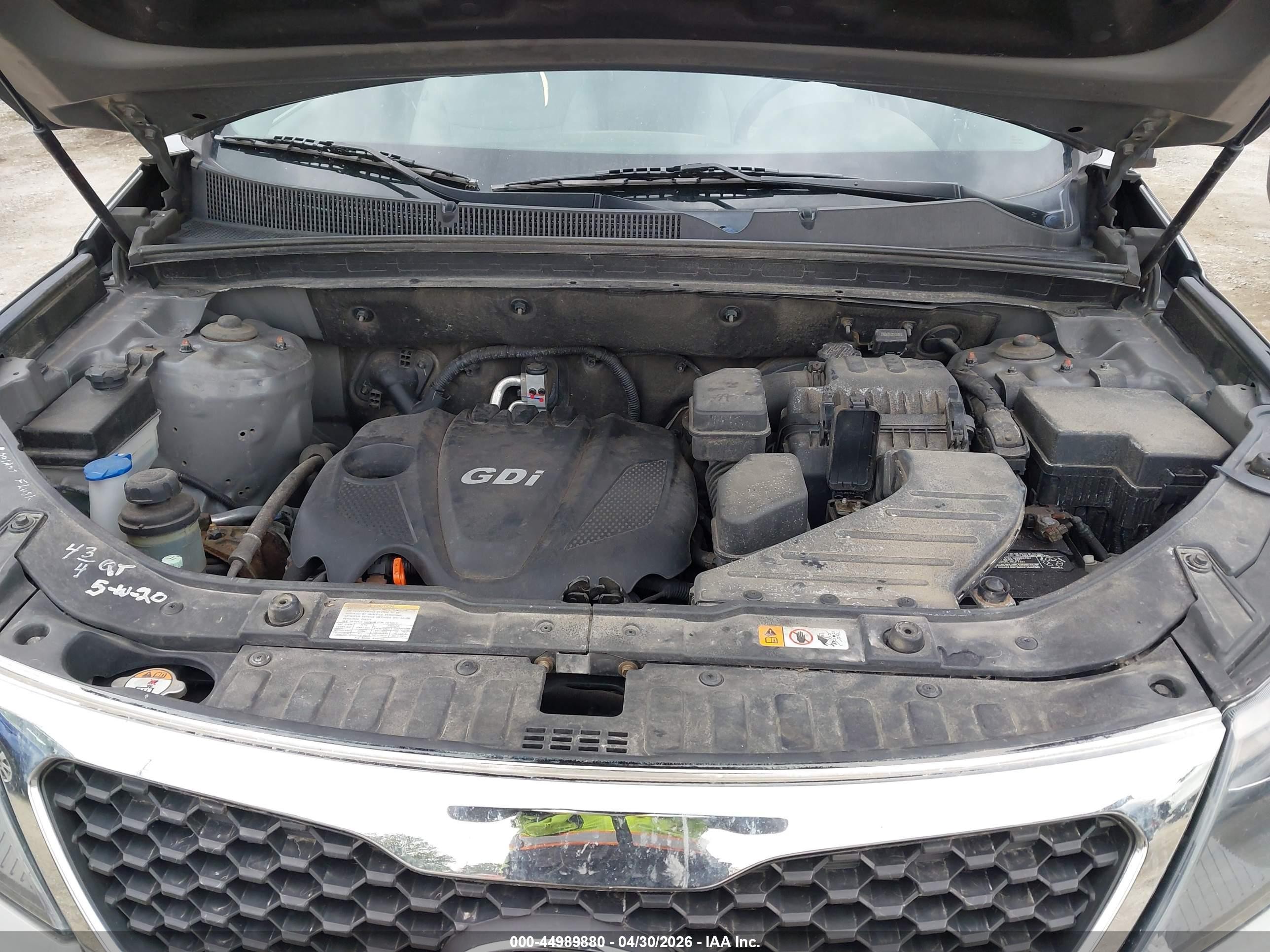 2013 Kia Sorento Lx Silver vin: 5XYKT4A67DG354138