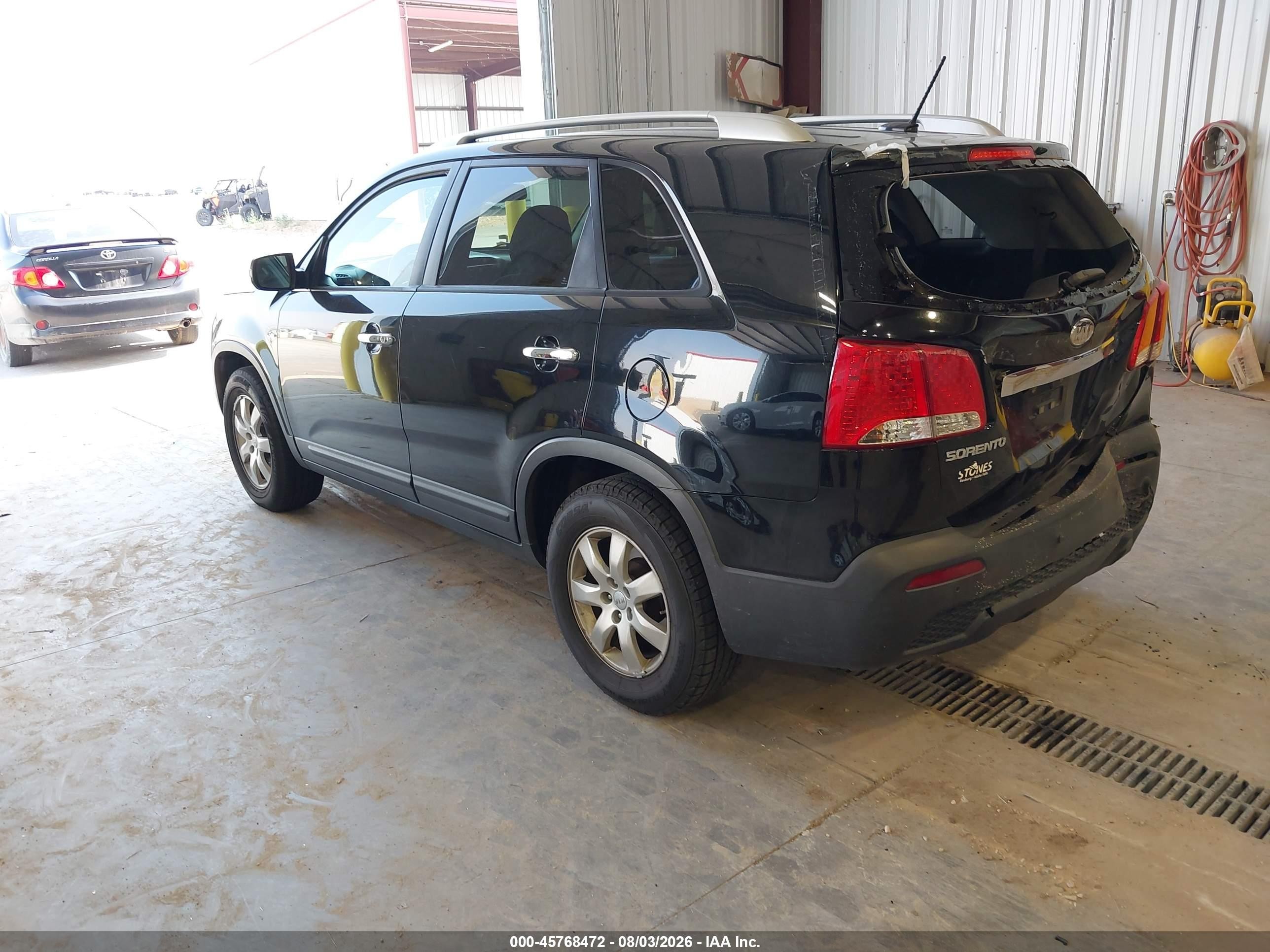 2013 Kia Sorento Lx Черный vin: 5XYKT4A67DG406691