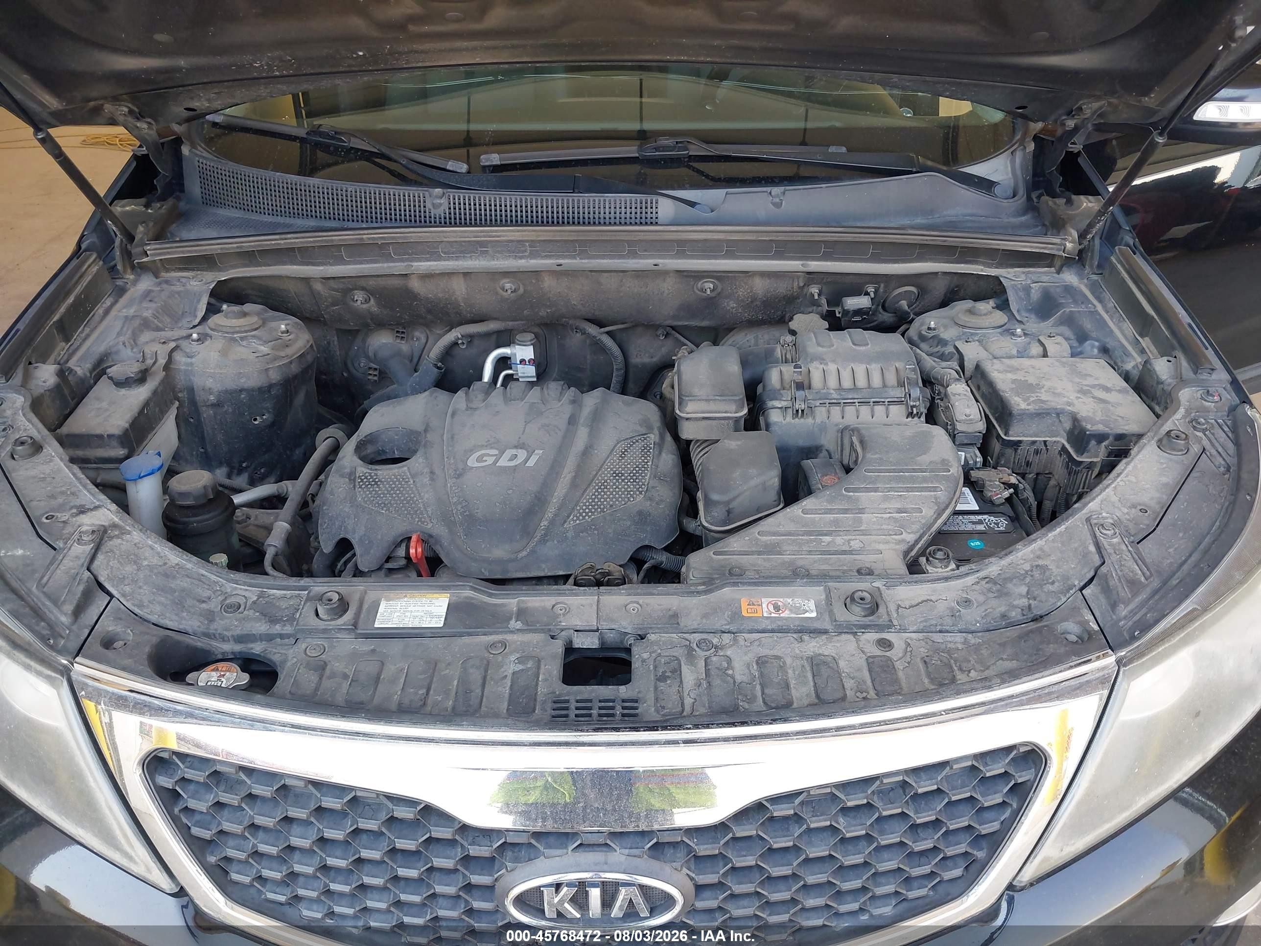 2013 Kia Sorento Lx Черный vin: 5XYKT4A67DG406691