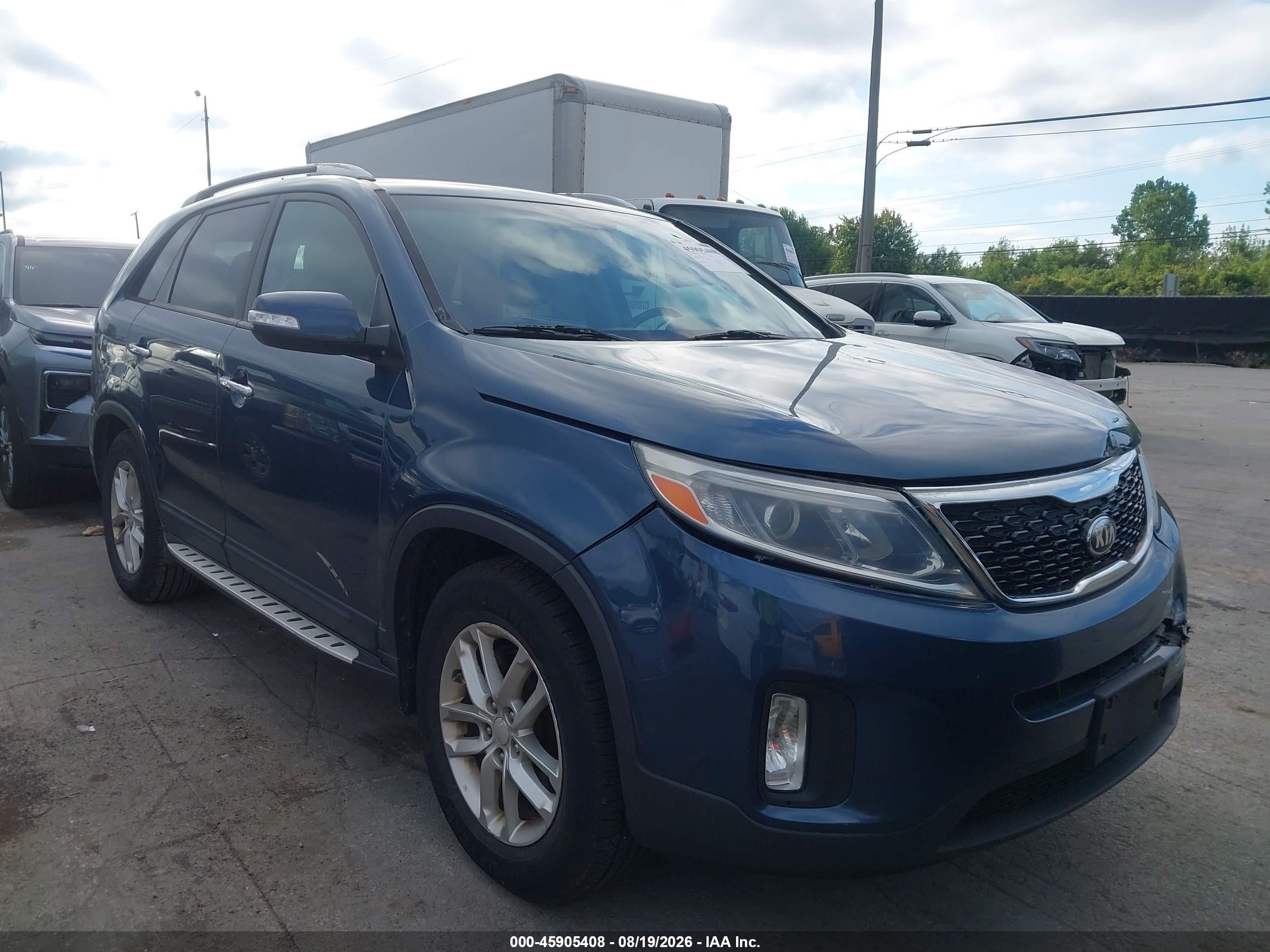 2014 Kia Sorento Lx Синий vin: 5XYKT4A67EG493588
