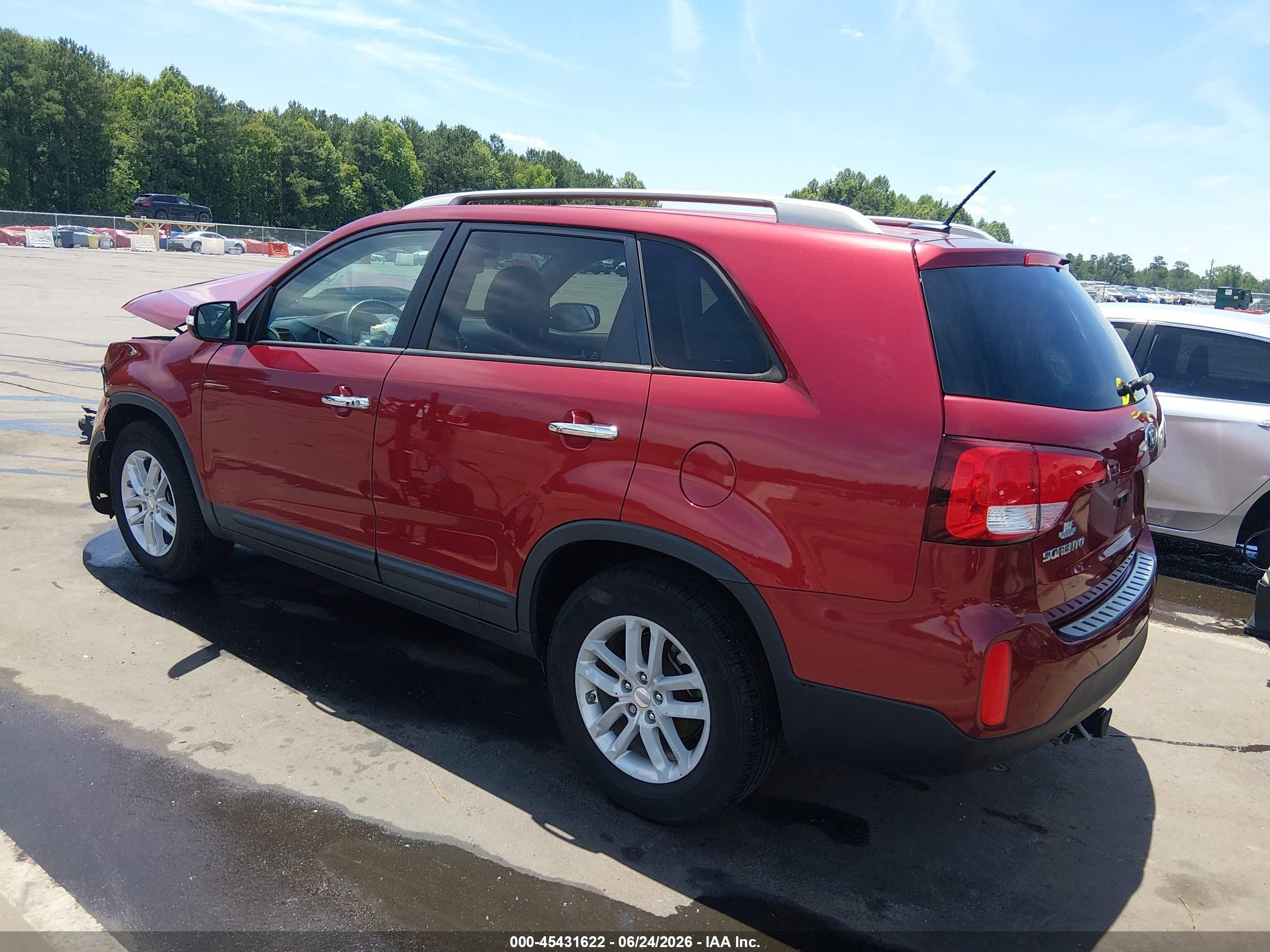 2015 Kia Sorento Lx Red vin: 5XYKT4A67FG618512
