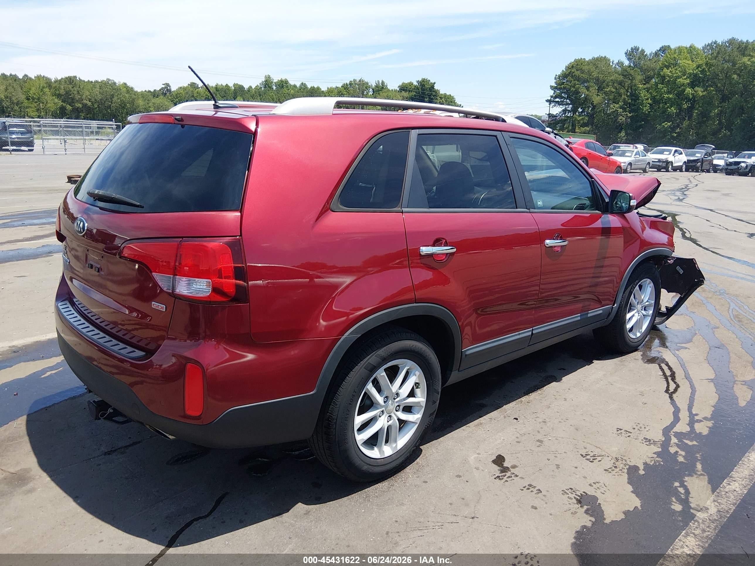 2015 Kia Sorento Lx Red vin: 5XYKT4A67FG618512