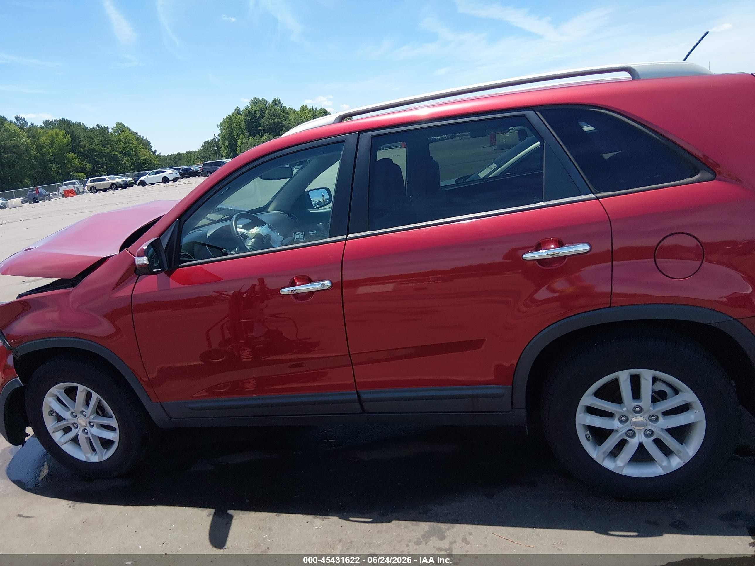 2015 Kia Sorento Lx Red vin: 5XYKT4A67FG618512