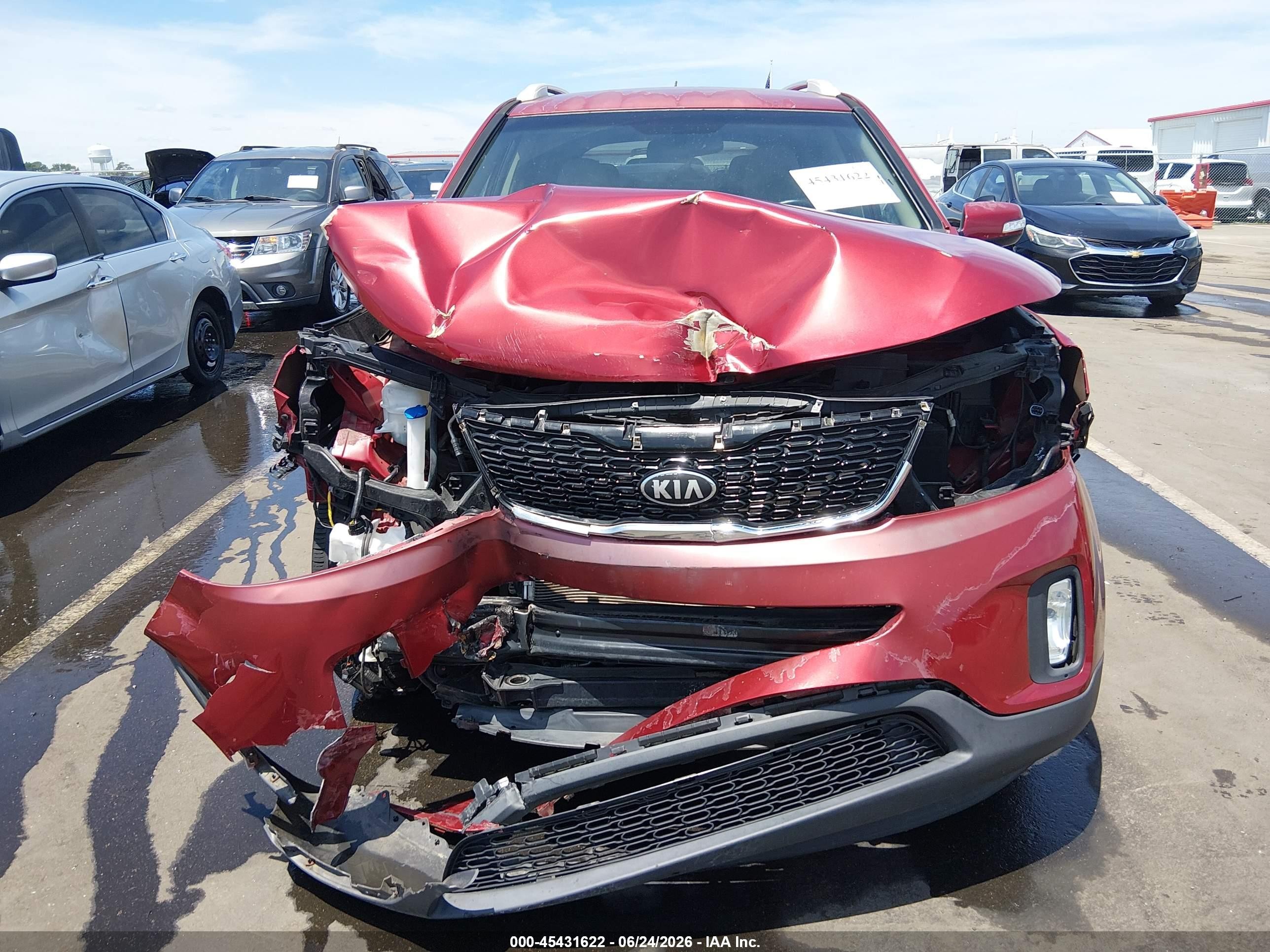 2015 Kia Sorento Lx Red vin: 5XYKT4A67FG618512