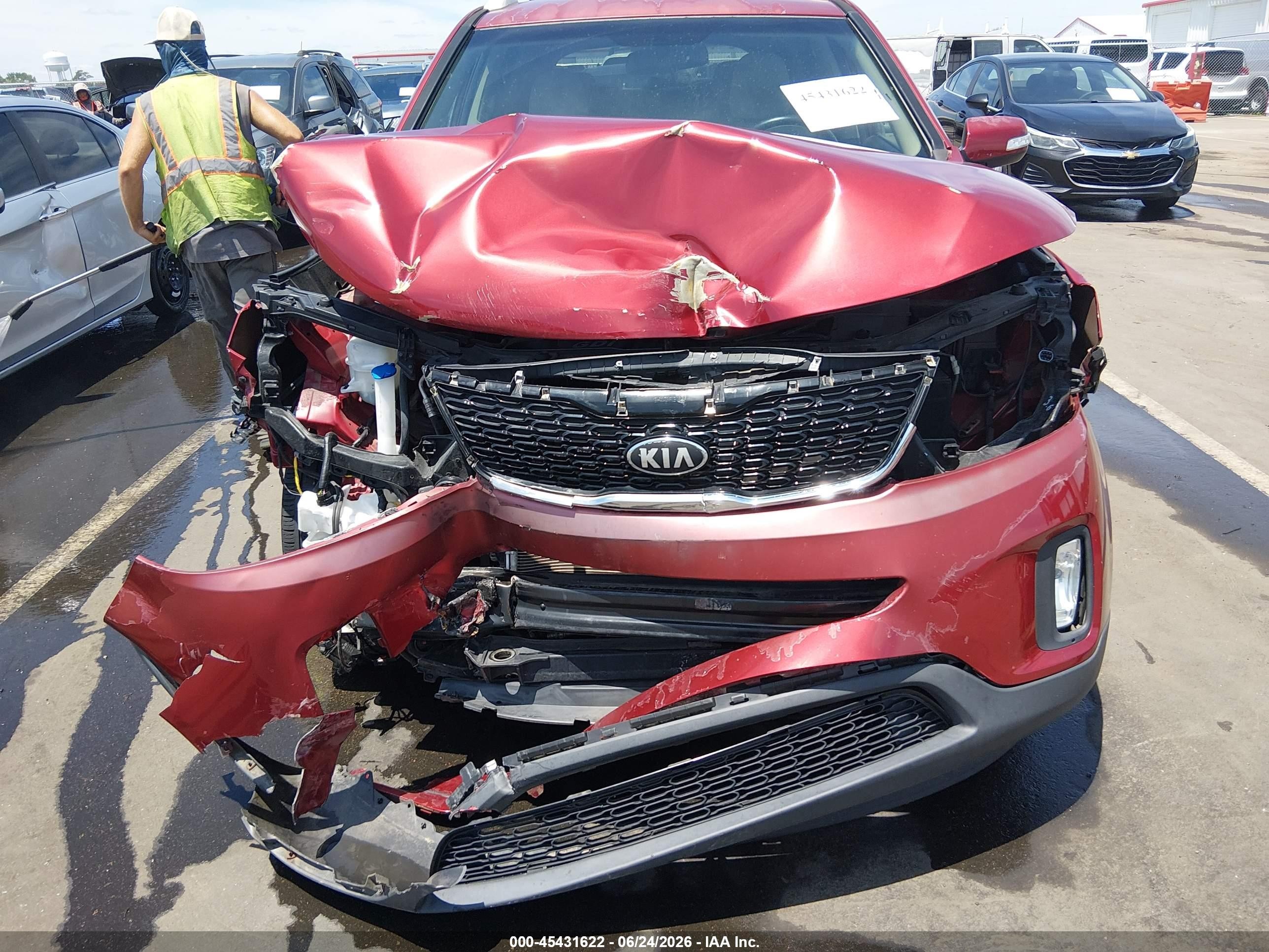 2015 Kia Sorento Lx Red vin: 5XYKT4A67FG618512