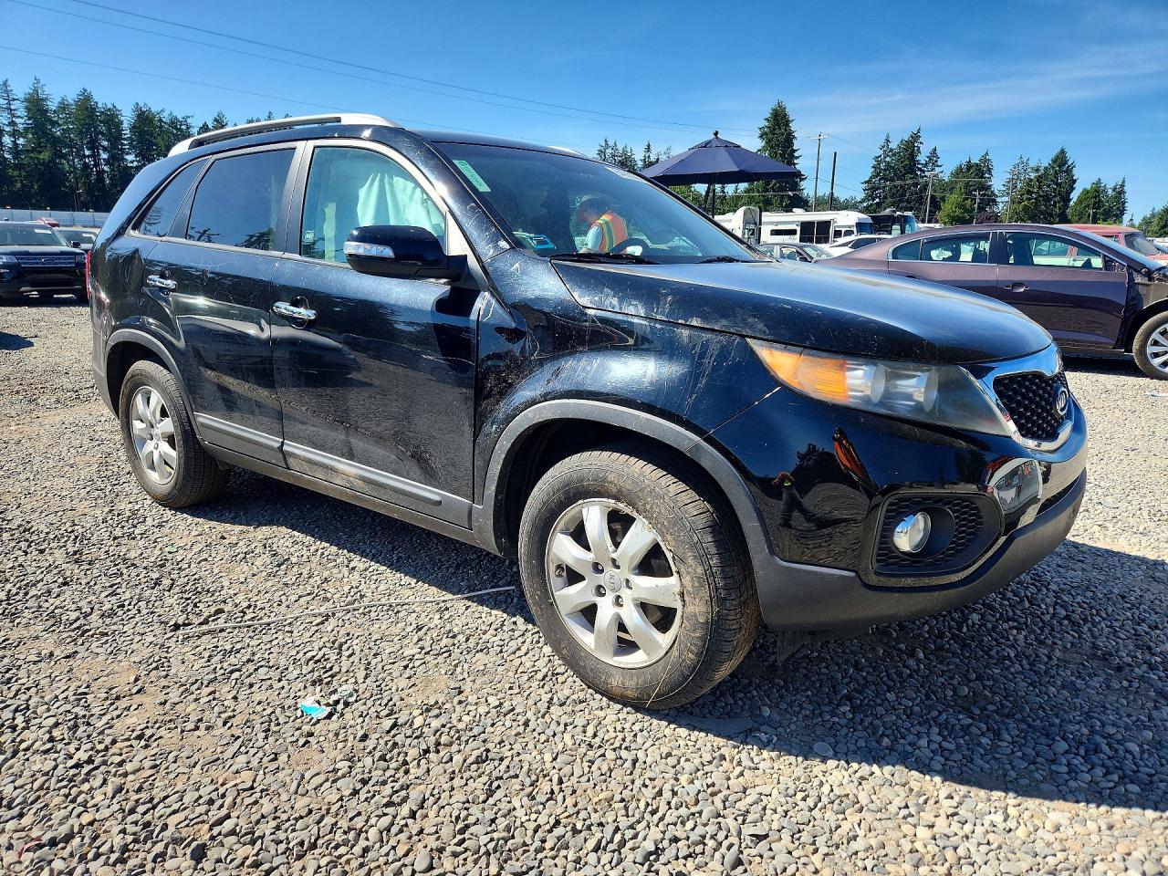 2012 Kia Sorento Lx Black vin: 5XYKT4A68CG211004