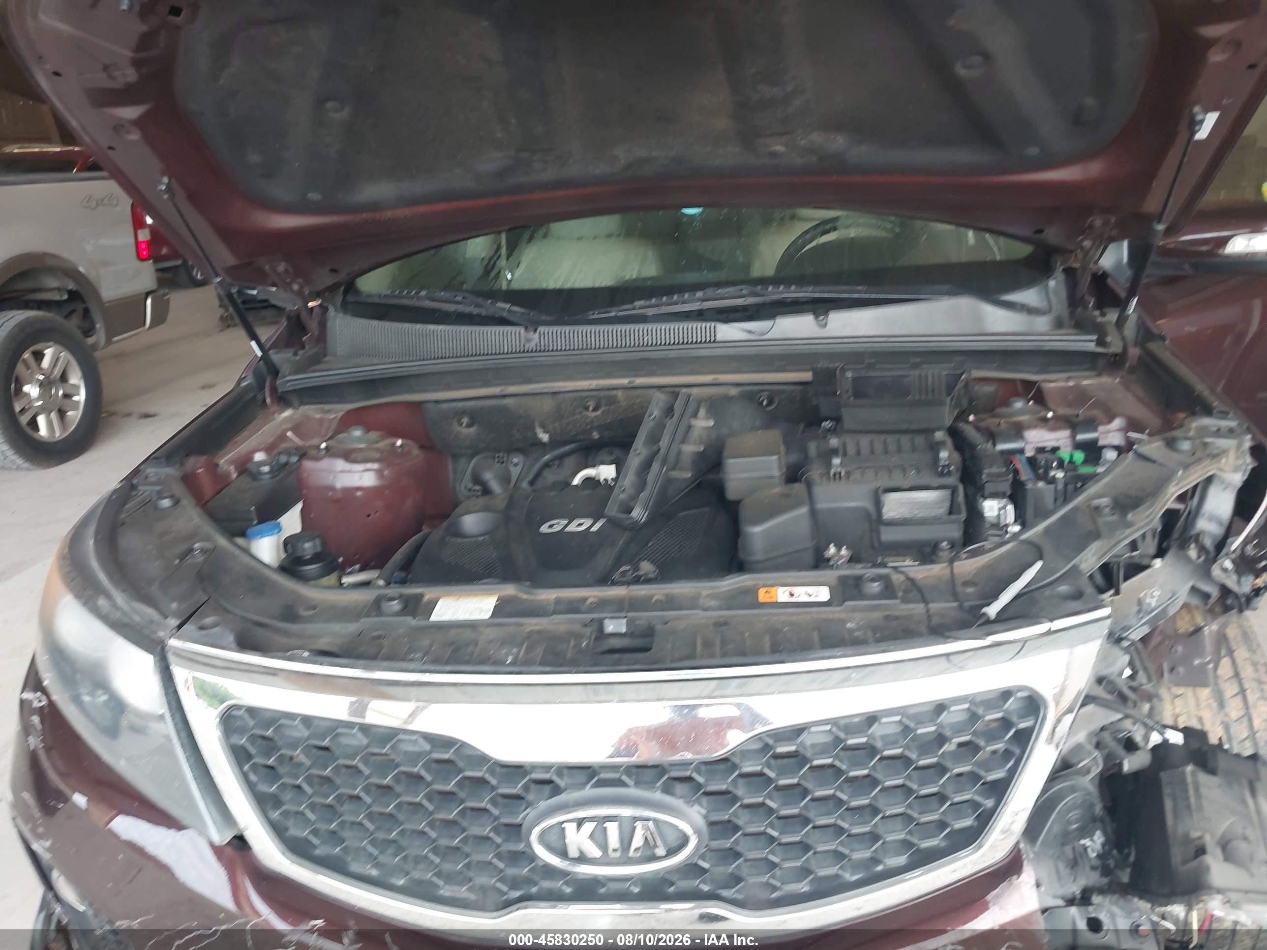 2013 Kia Sorento Lx Бордовый vin: 5XYKT4A68DG403122